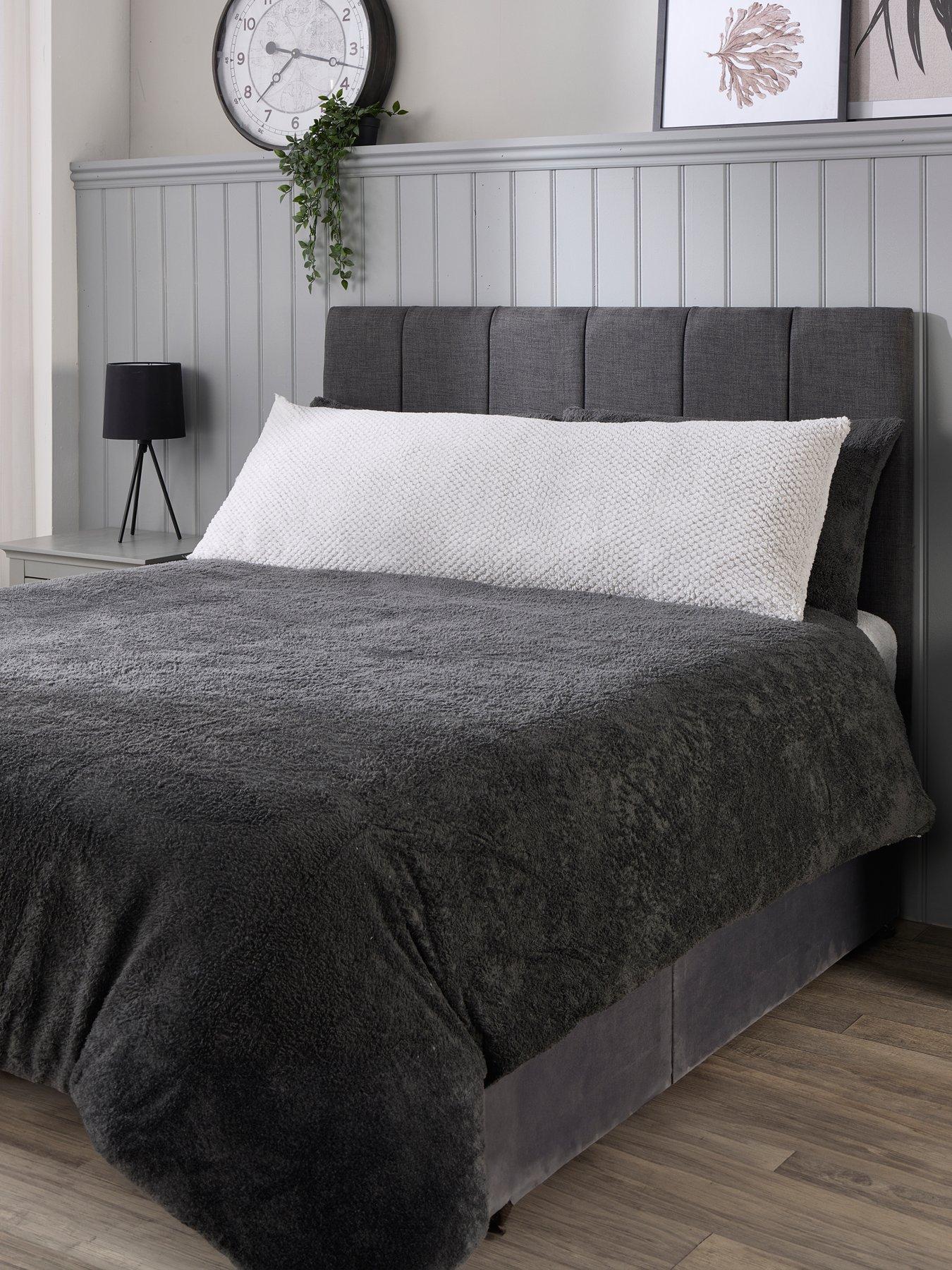  image of very-home-waffle-bolster-pillow-137cm-grey