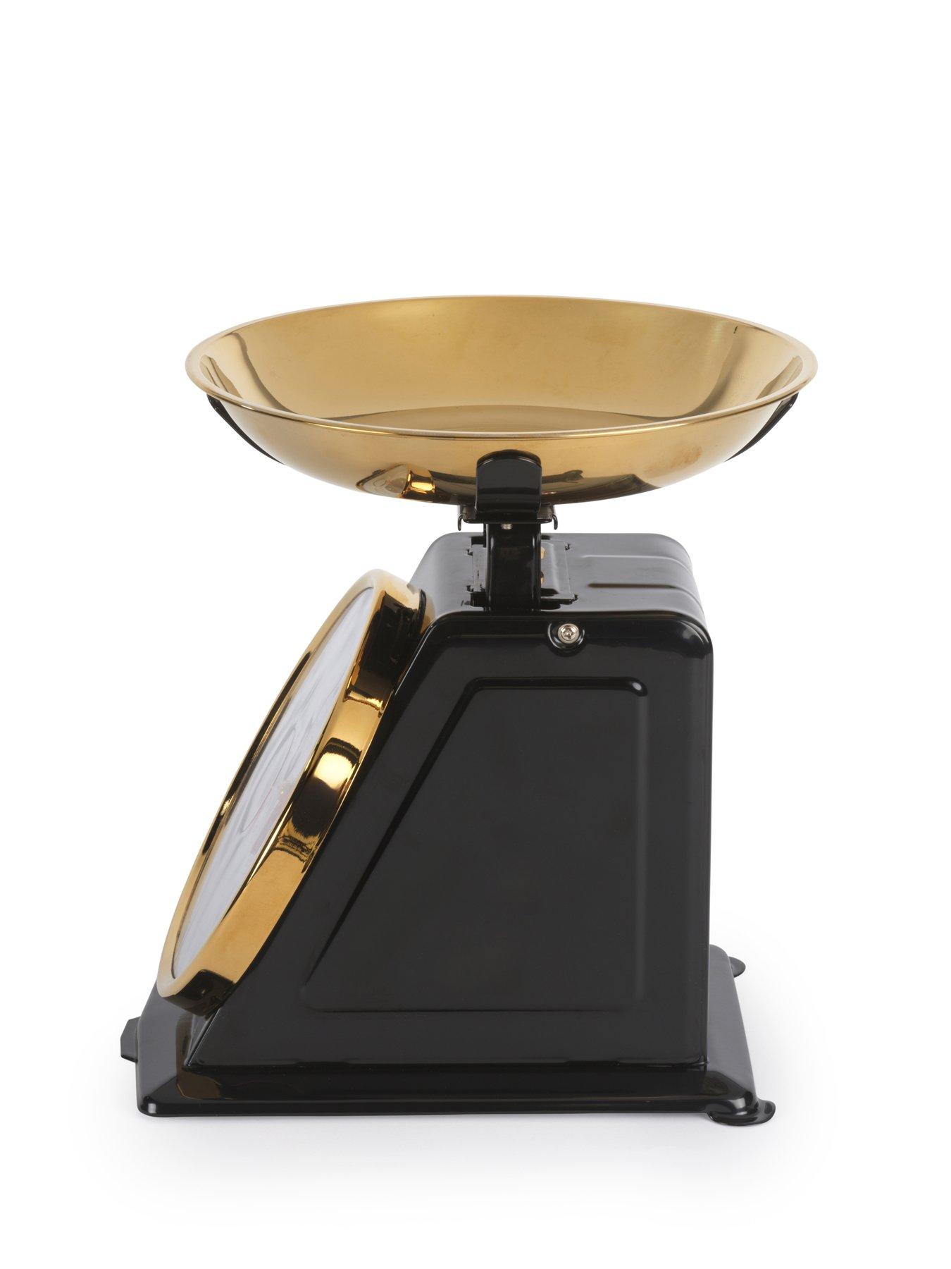  image of salter-black-amp-gold-mechanical-kitchen-scale