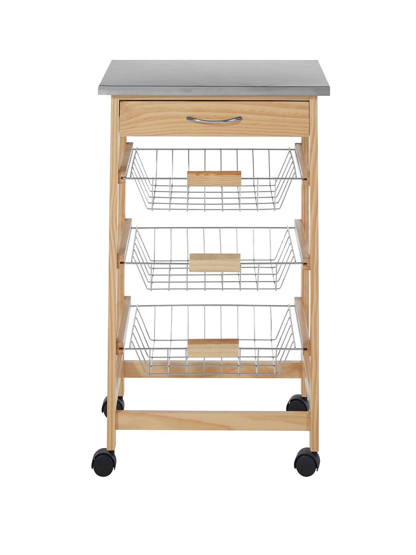 stillFront image of interiors-by-premier-harlow-glenn-kitchen-trolley-with-wire-baskets