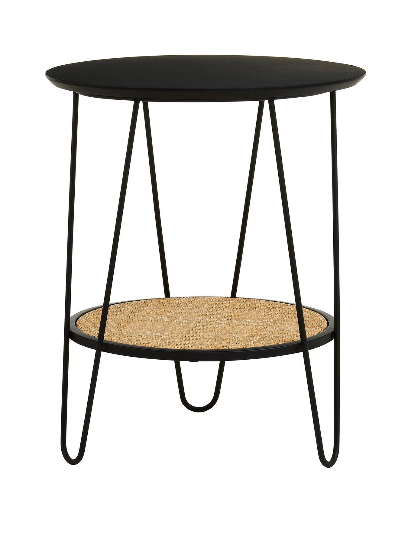  image of interiors-by-premier-depok-side-table-with-hairpin-legs