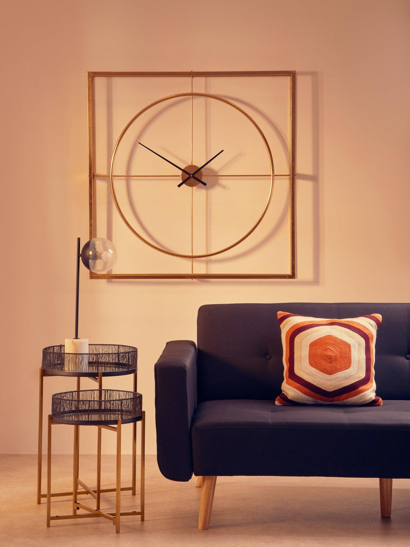 Image 1 of 7 of Interiors By Premier Enzo Set Of Two Black Wire Side Tables