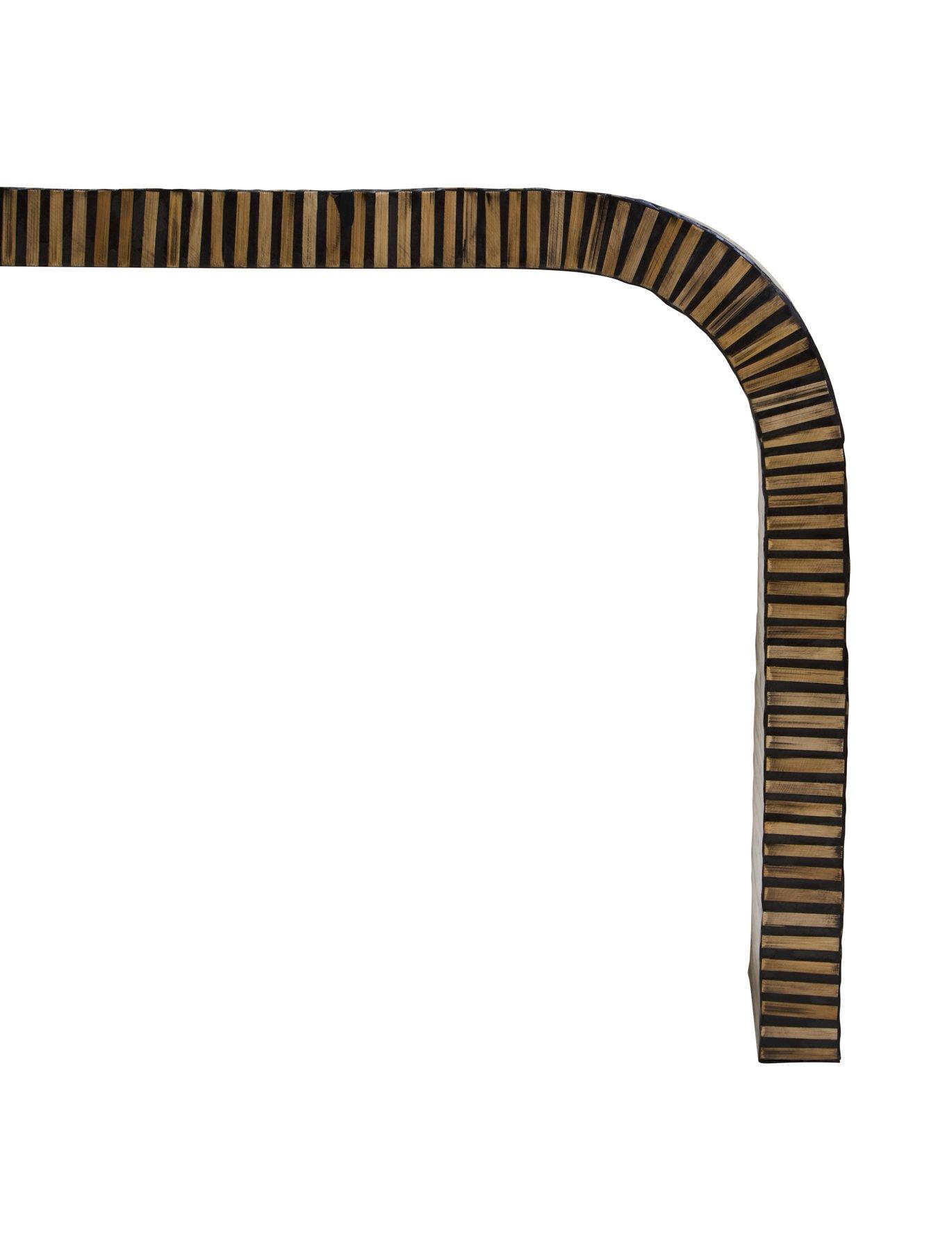 Image 4 of 7 of Interiors By Premier Bambusa Bamboo Curved Console Table