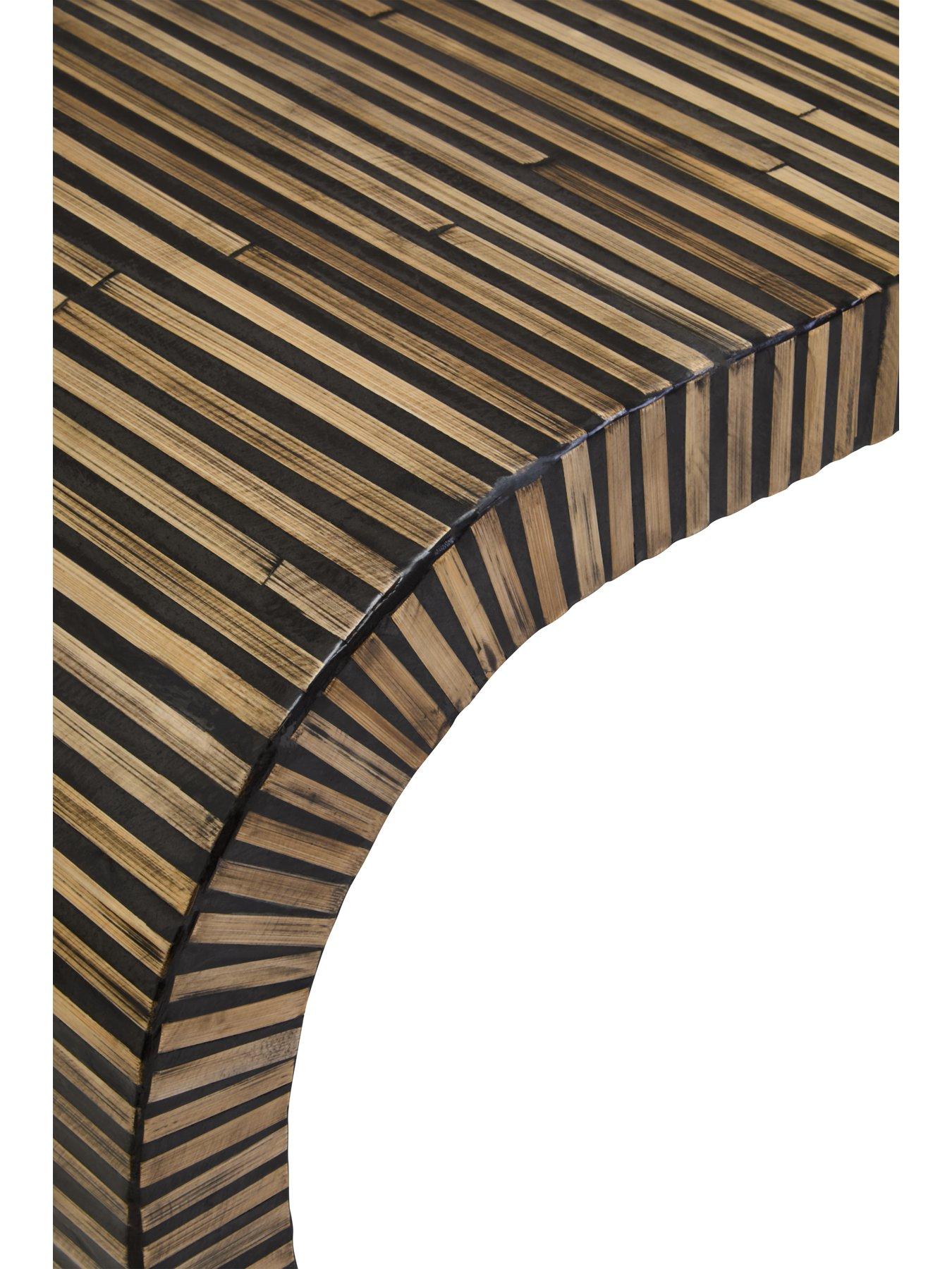 Image 5 of 7 of Interiors By Premier Bambusa Bamboo Curved Console Table