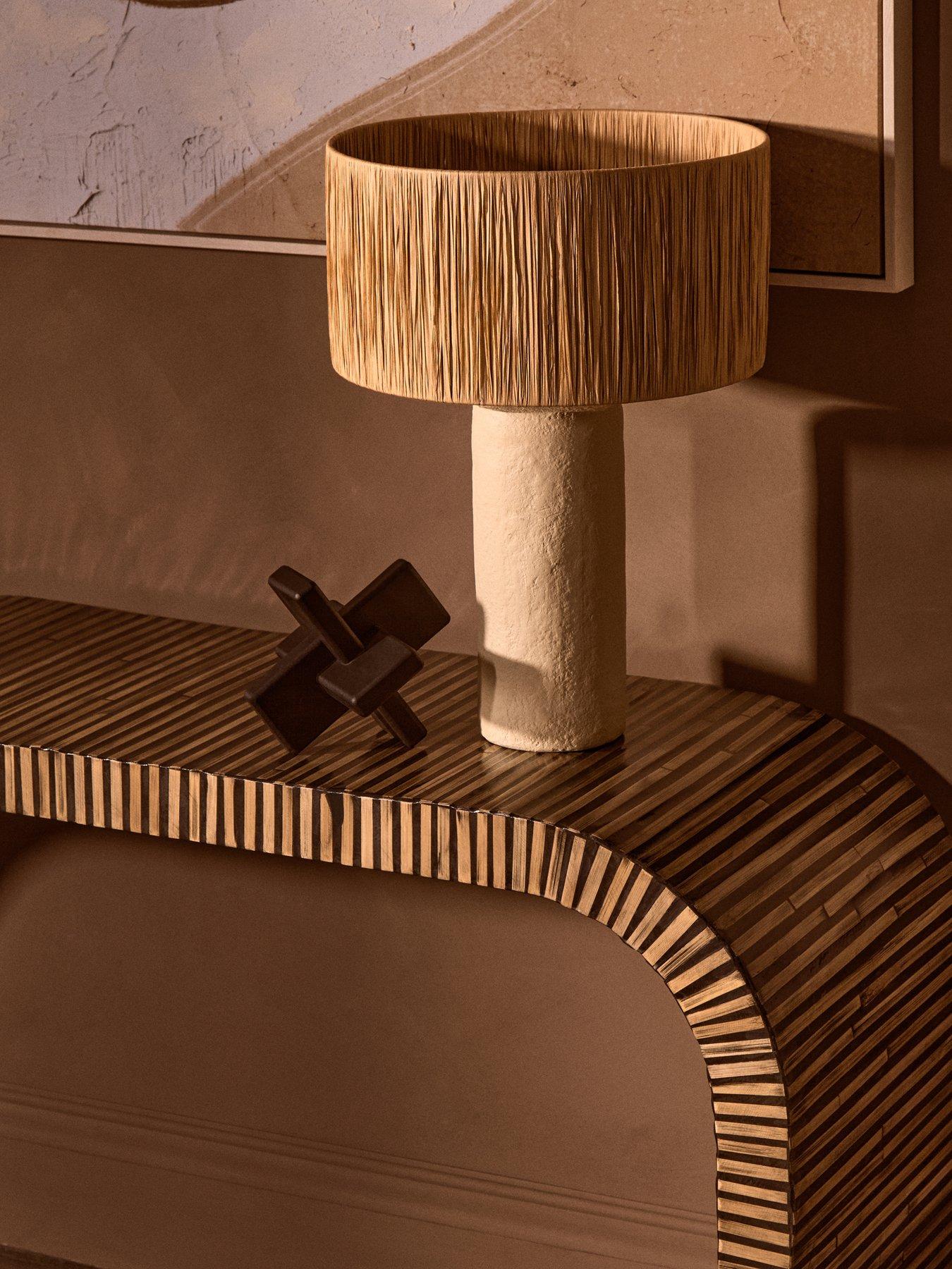 Image 7 of 7 of Interiors By Premier Bambusa Bamboo Curved Console Table