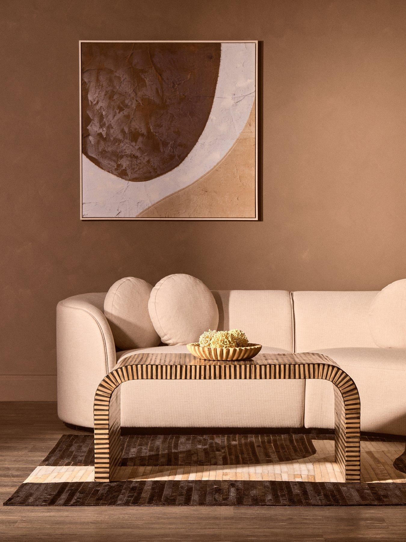 Image 7 of 7 of Premier Housewares Bambusa Bamboo Curved Coffee Table