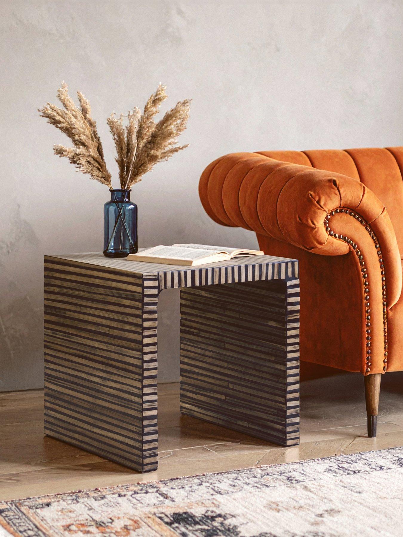  image of interiors-by-premier-bambusa-bamboo-side-table