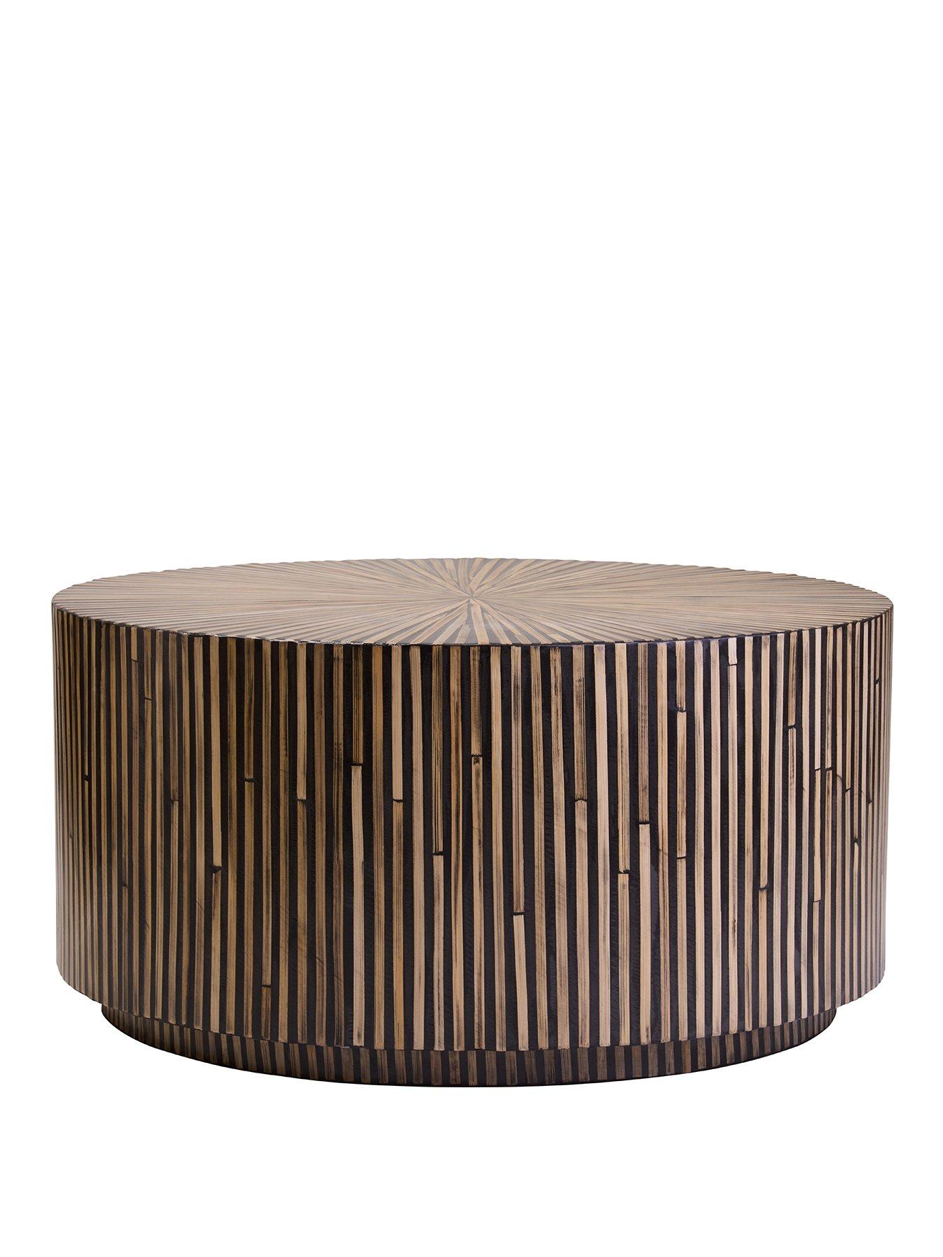  image of interiors-by-premier-bambusa-bamboo-round-coffee-table