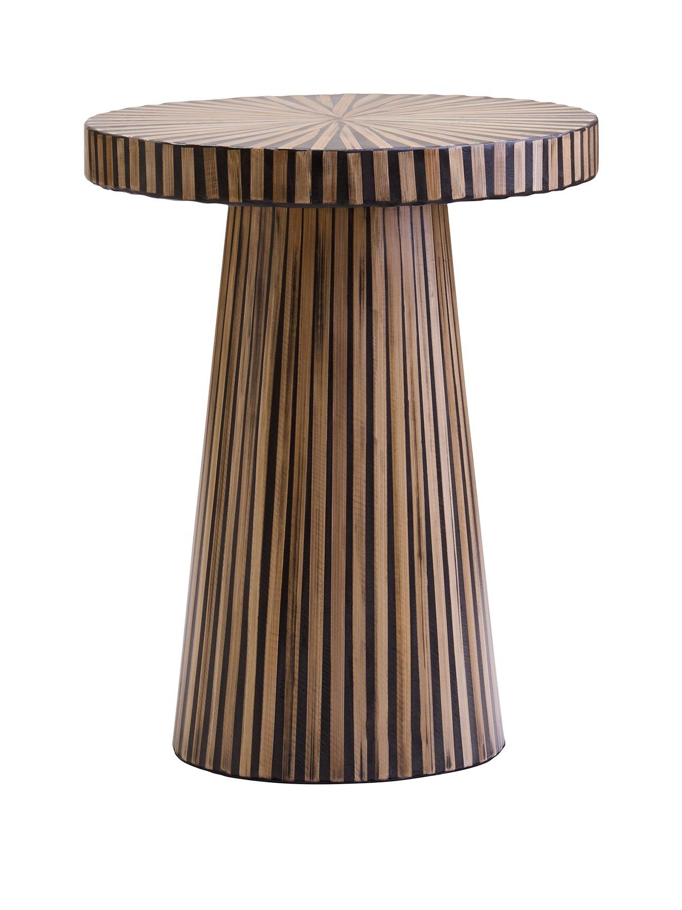  image of interiors-by-premier-bambusa-bamboo-round-side-table