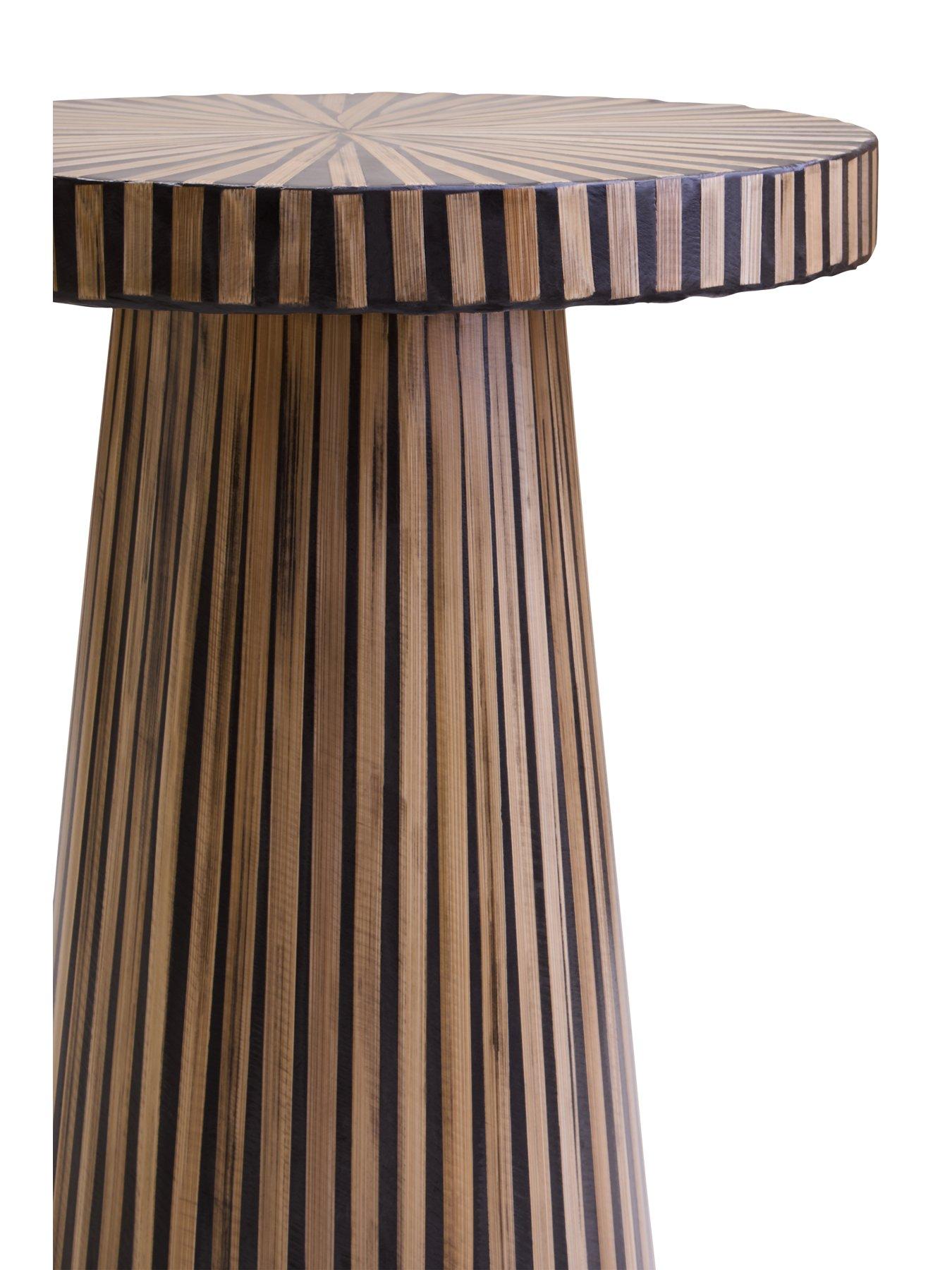  image of interiors-by-premier-bambusa-bamboo-round-side-table
