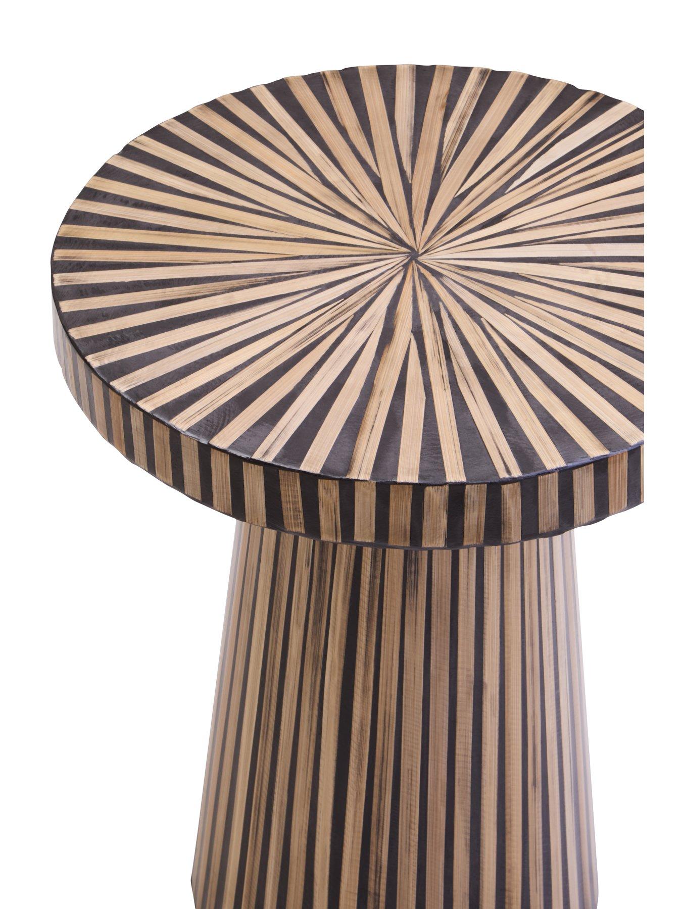  image of interiors-by-premier-bambusa-bamboo-round-side-table