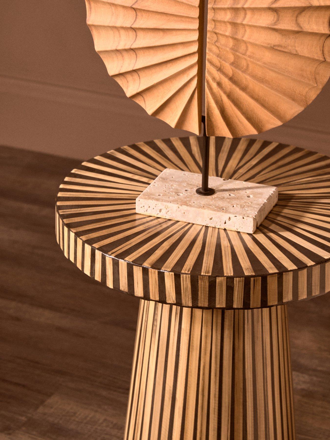  image of interiors-by-premier-bambusa-bamboo-round-side-table