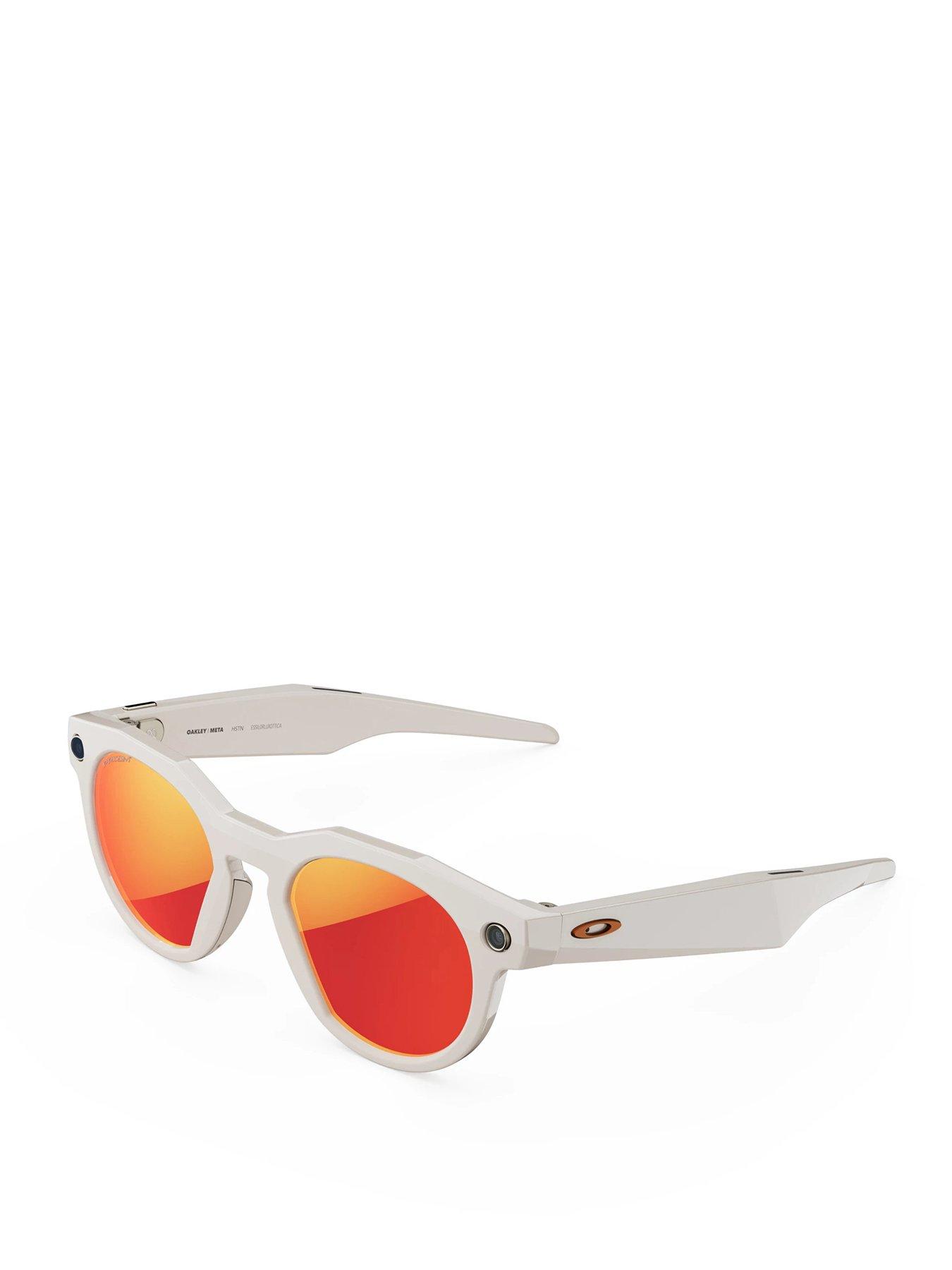 Image 1 of 8 of Oakley Meta HSTN - with Meta AI, Audio, Photo, Video Compatibility - Warm Grey, Prizm&trade; Ruby