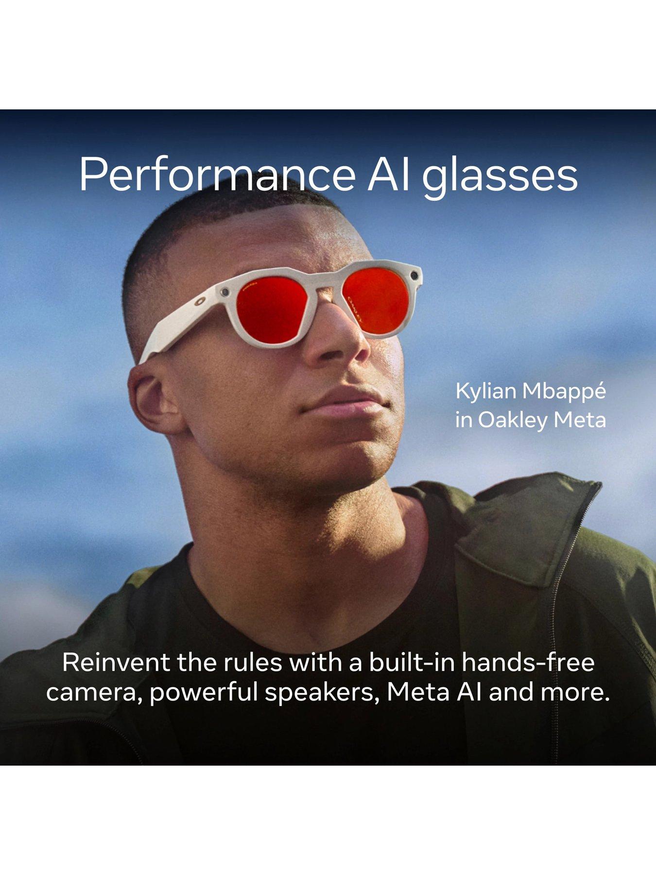Image 3 of 8 of Oakley Meta HSTN - with Meta AI, Audio, Photo, Video Compatibility - Warm Grey, Prizm&trade; Ruby