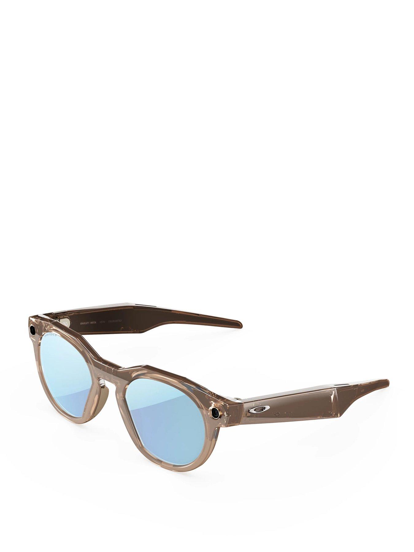 Oakley Meta HSTN - with Meta AI, Audio, Photo, Video Compatibility - Brown Smoke, Prizm™ Deep Water Polarized