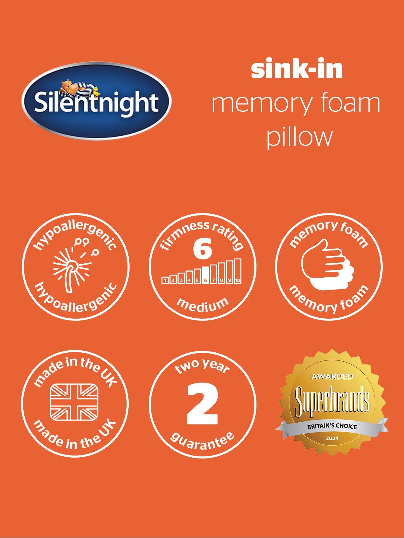 Image 7 of 7 of Silentnight Sink-in Memory Foam Pillow - 2 Pack