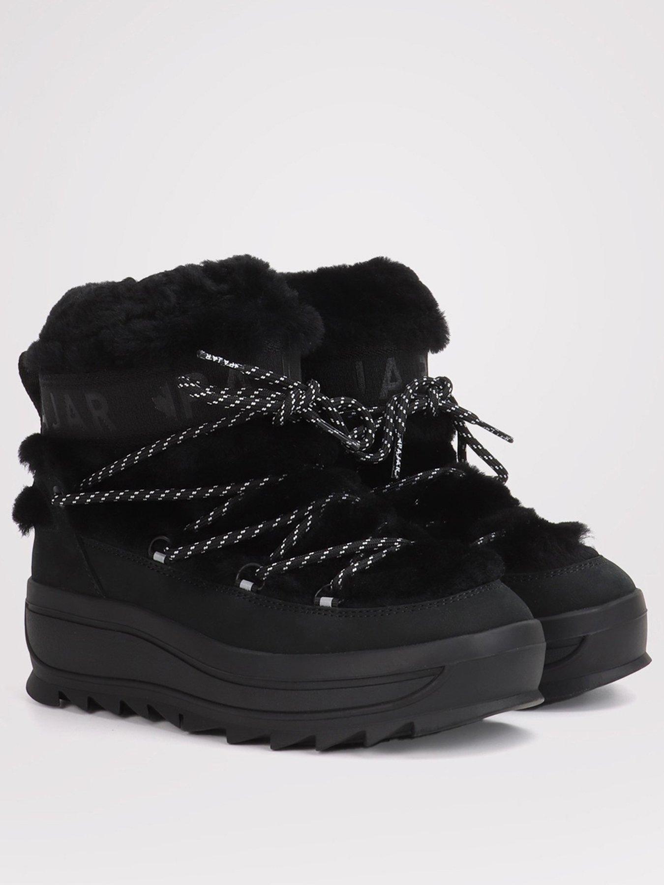  image of pajar-galaxy-mini-fur-snow-boot-black