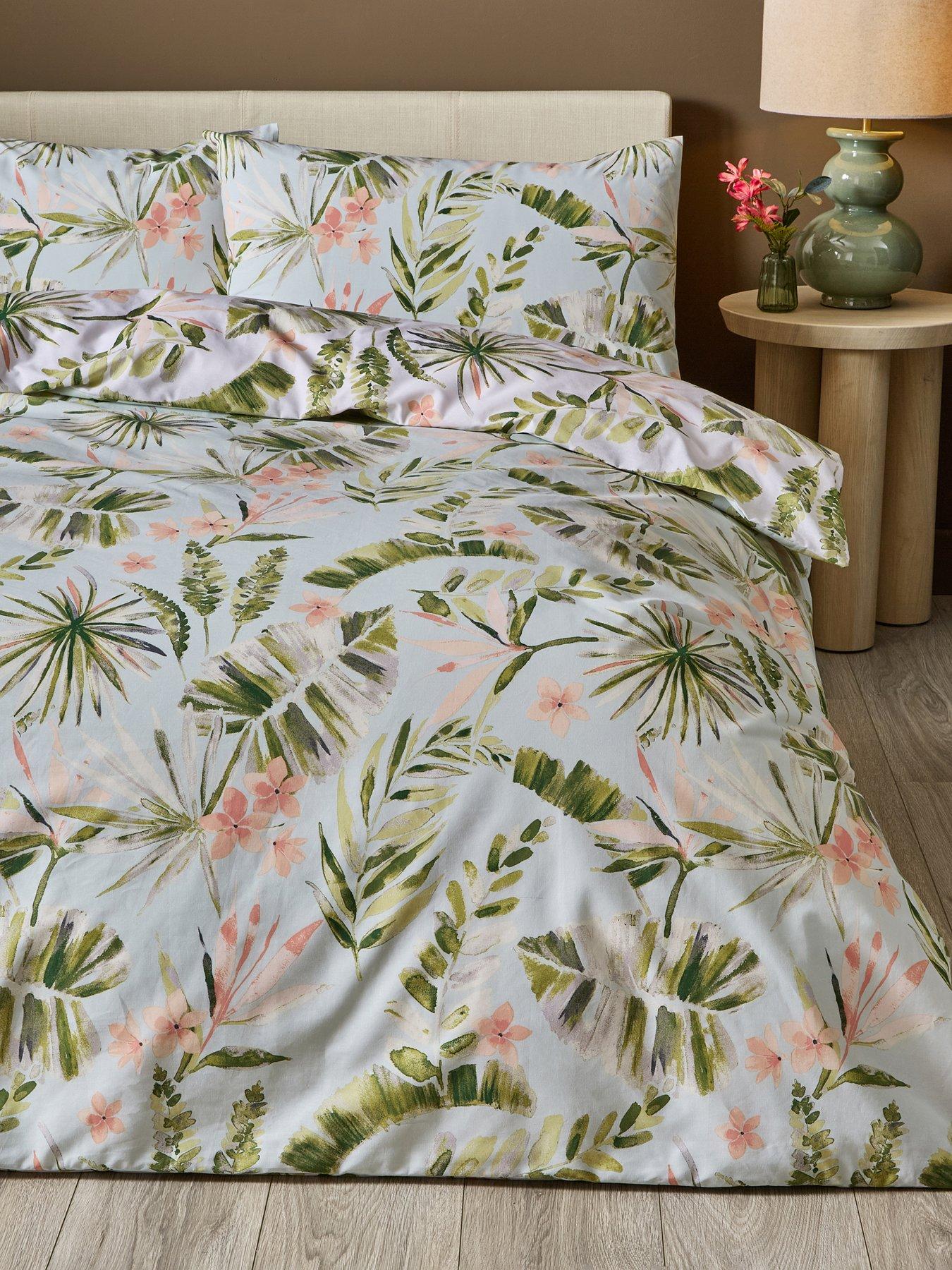 The Very Collection Tropical Palm Printed Duvet Set