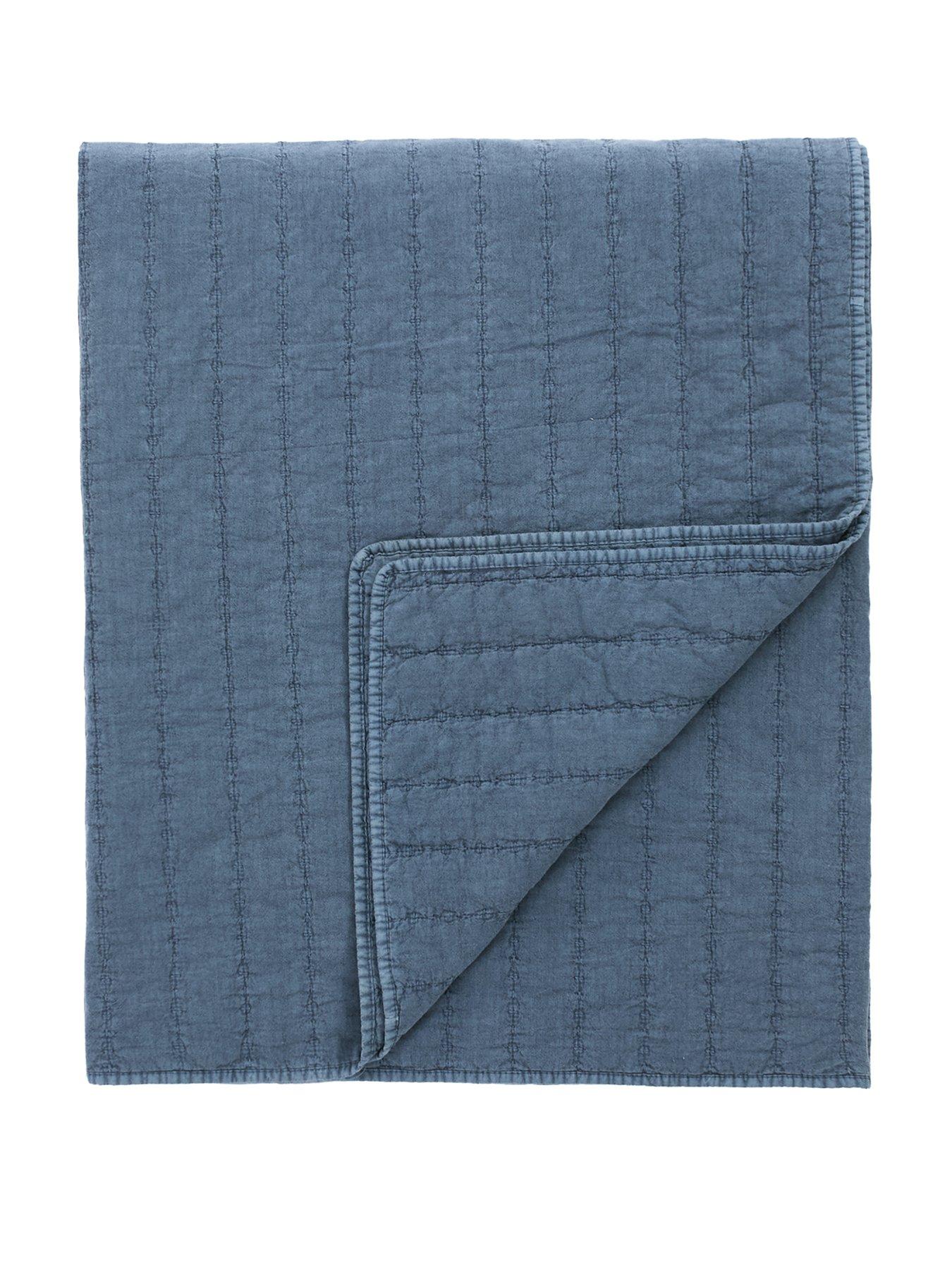 Image 2 of 5 of The Very Collection Cotton Quilted Stripe Bedspread 200x220cm