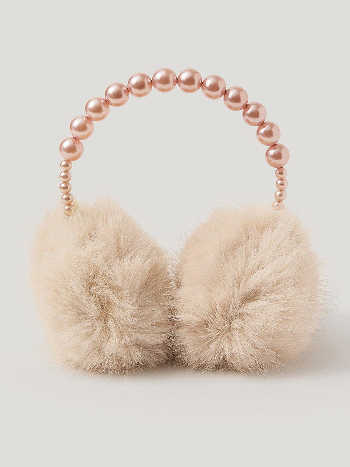 undefined Girls Pearly Earmuffs - Pink