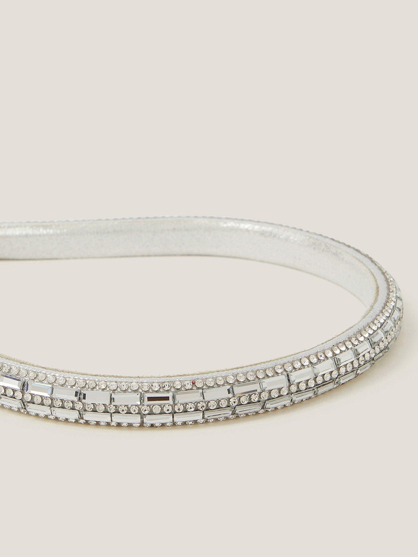 Image 2 of 2 of Monsoon Girls Jewelled Aliceband - Silver