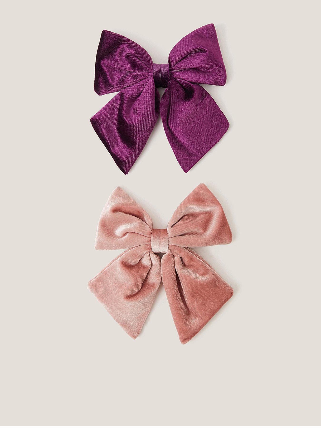 Monsoon Girls 2 Pack Luxe Bow Hair Clips - Multi