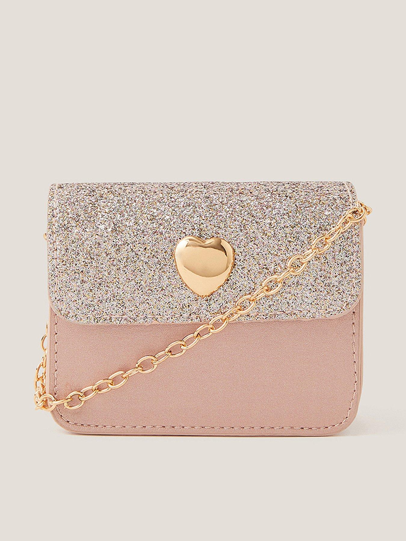 Monsoon Girls Glitter Glam Mini Bag - Pink