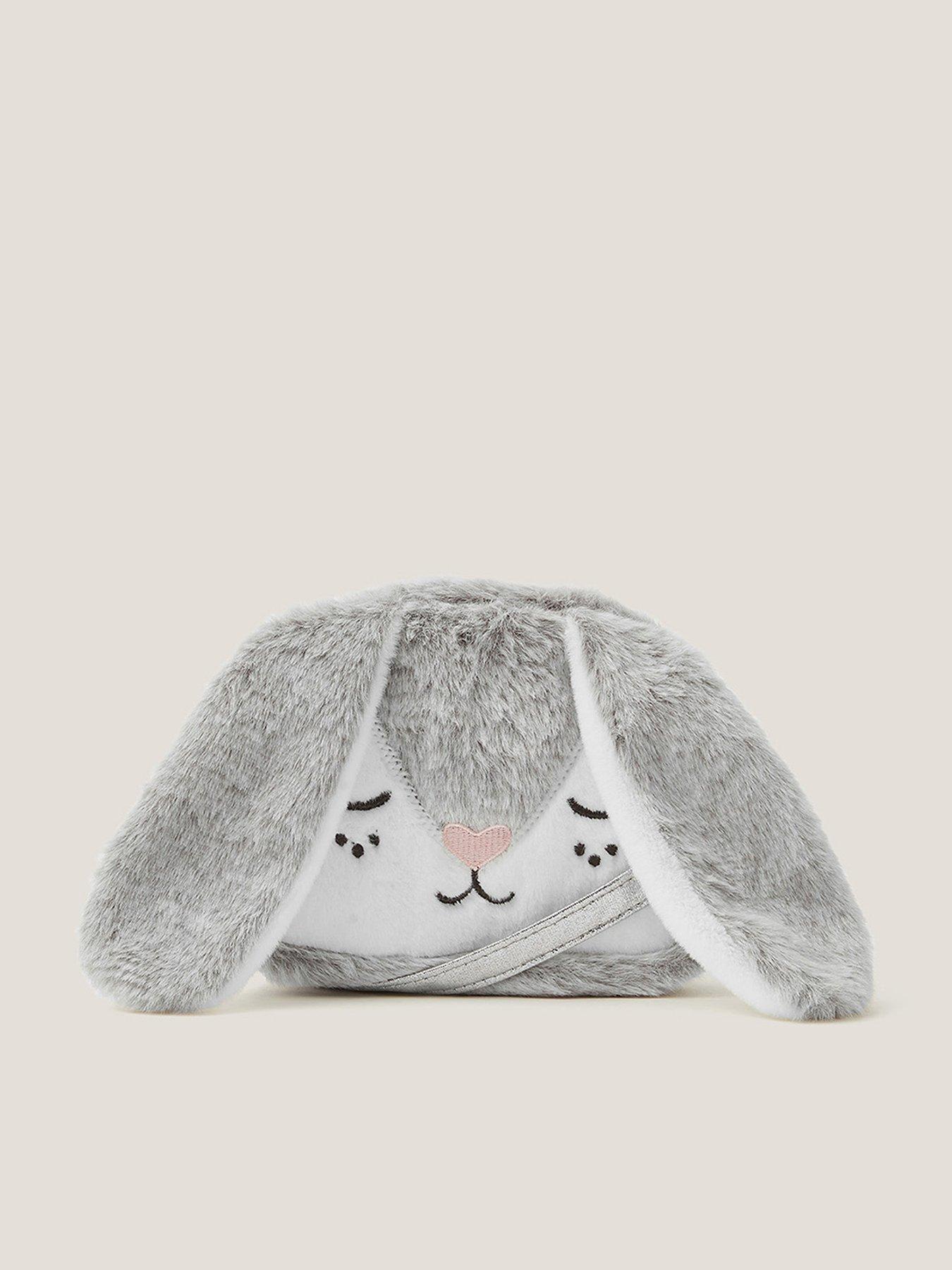 Image 1 of 4 of Monsoon Girls Flopsy Fluffy Bunny Bag - Grey