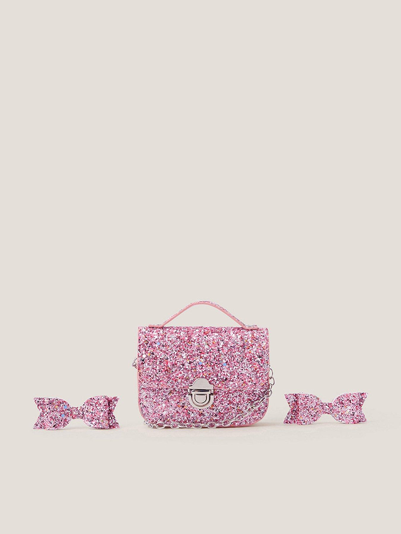  image of monsoon-girls-mini-satchel-bag-clip-set-pink