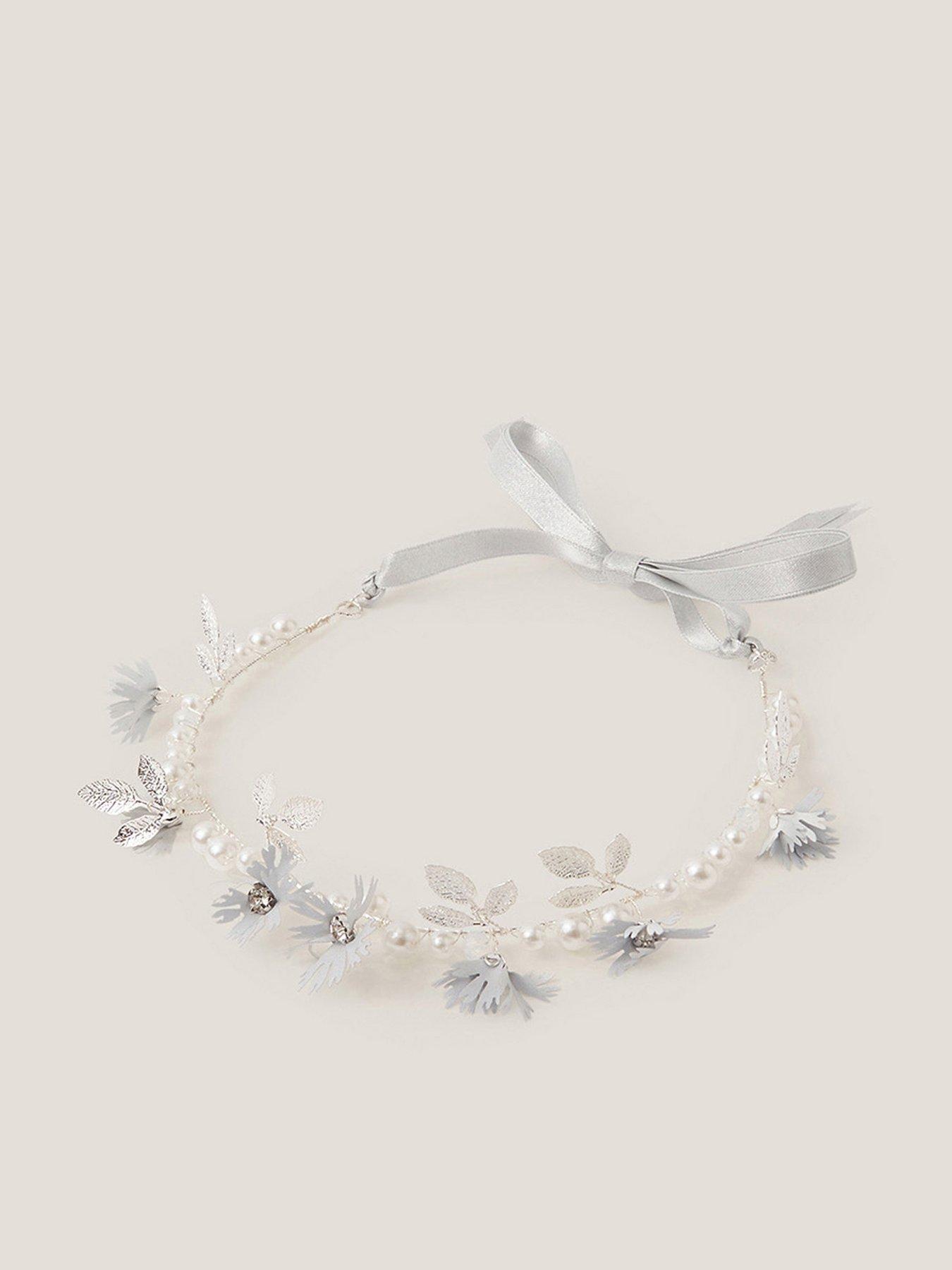 Image 1 of 2 of Monsoon Girls Frosted Flower Garland - Light Blue