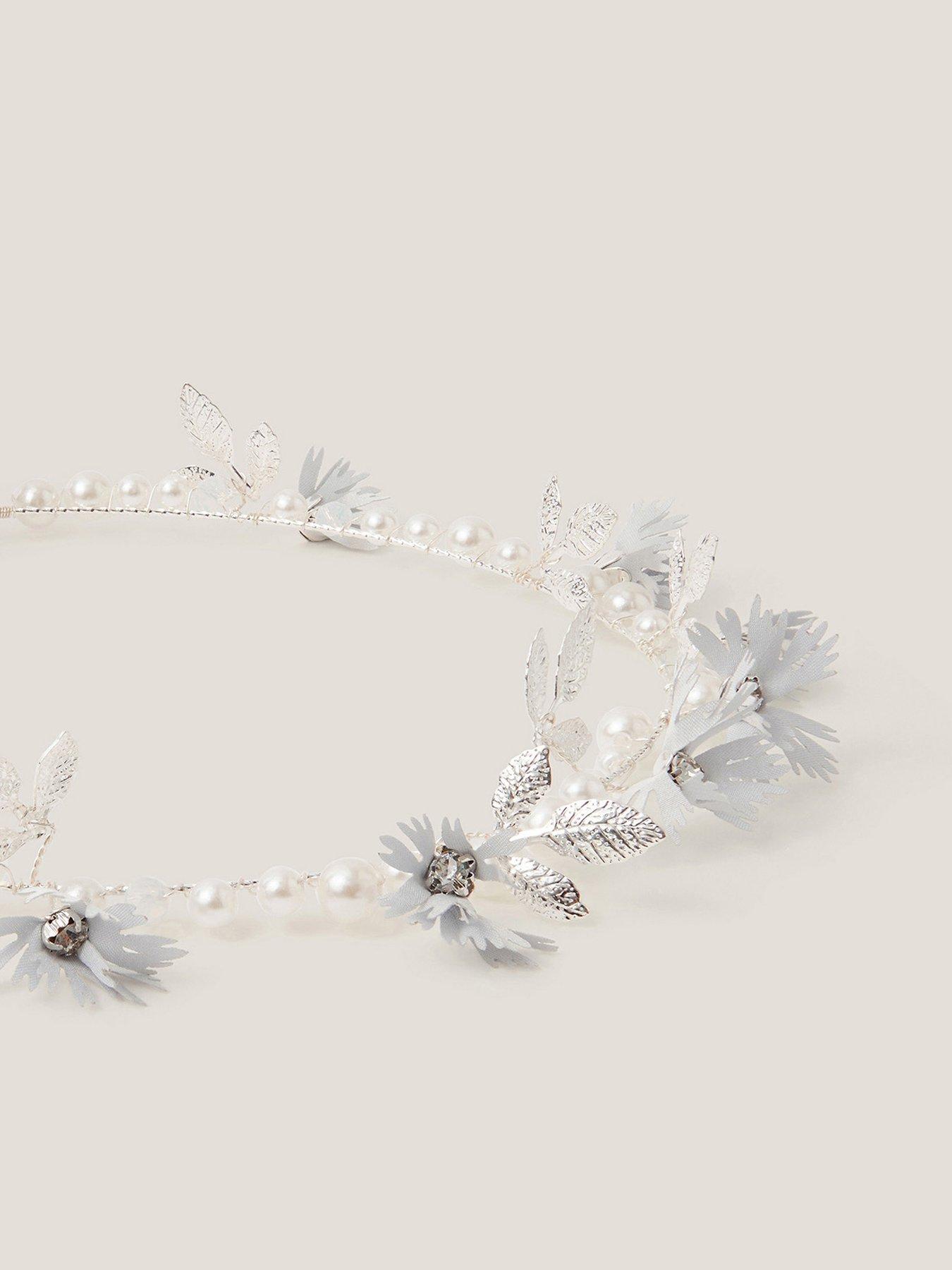 Image 2 of 2 of Monsoon Girls Frosted Flower Garland - Light Blue