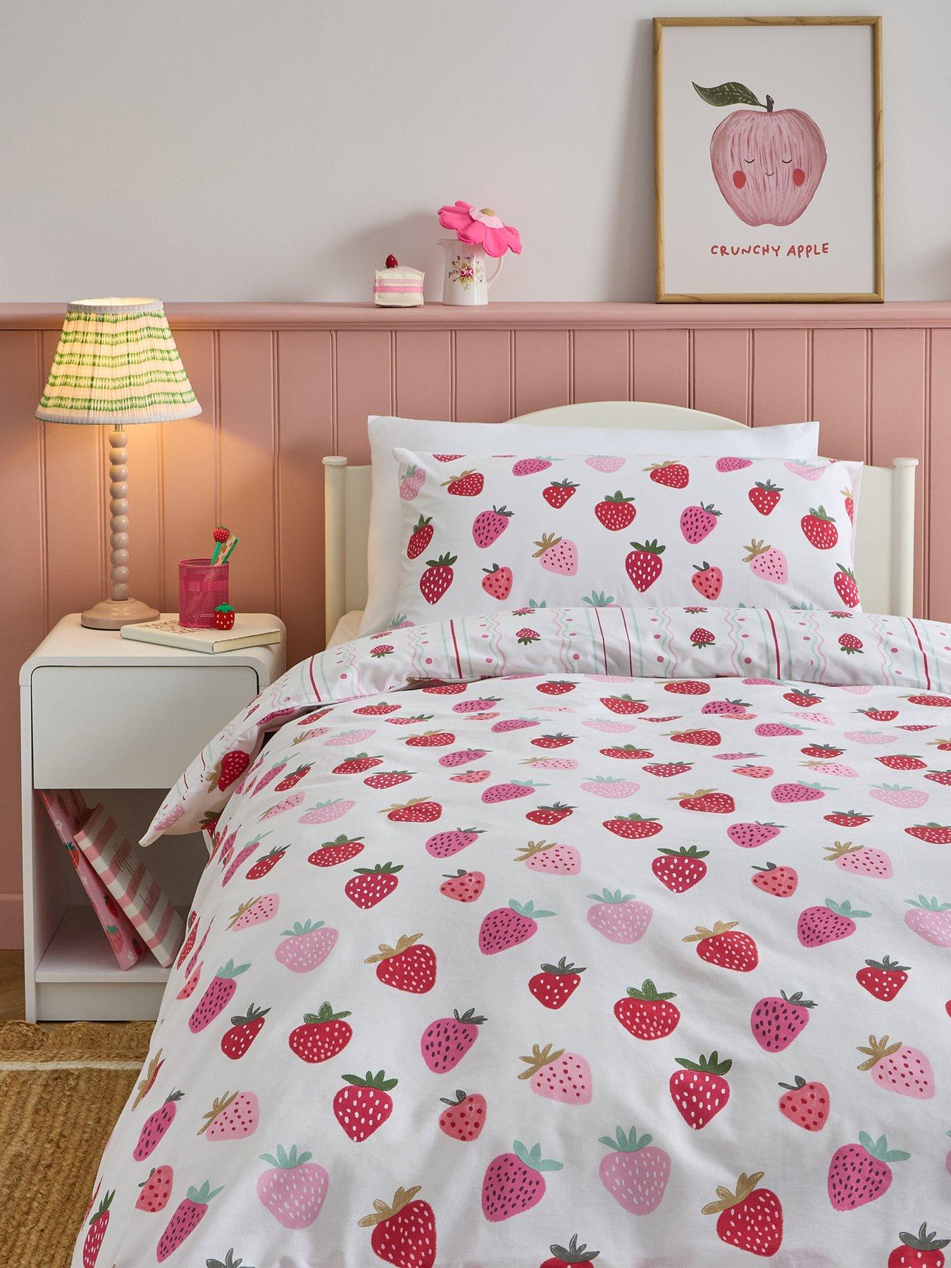 Image 1 of 7 of The Very Collection Strawberry Print Duvet Set