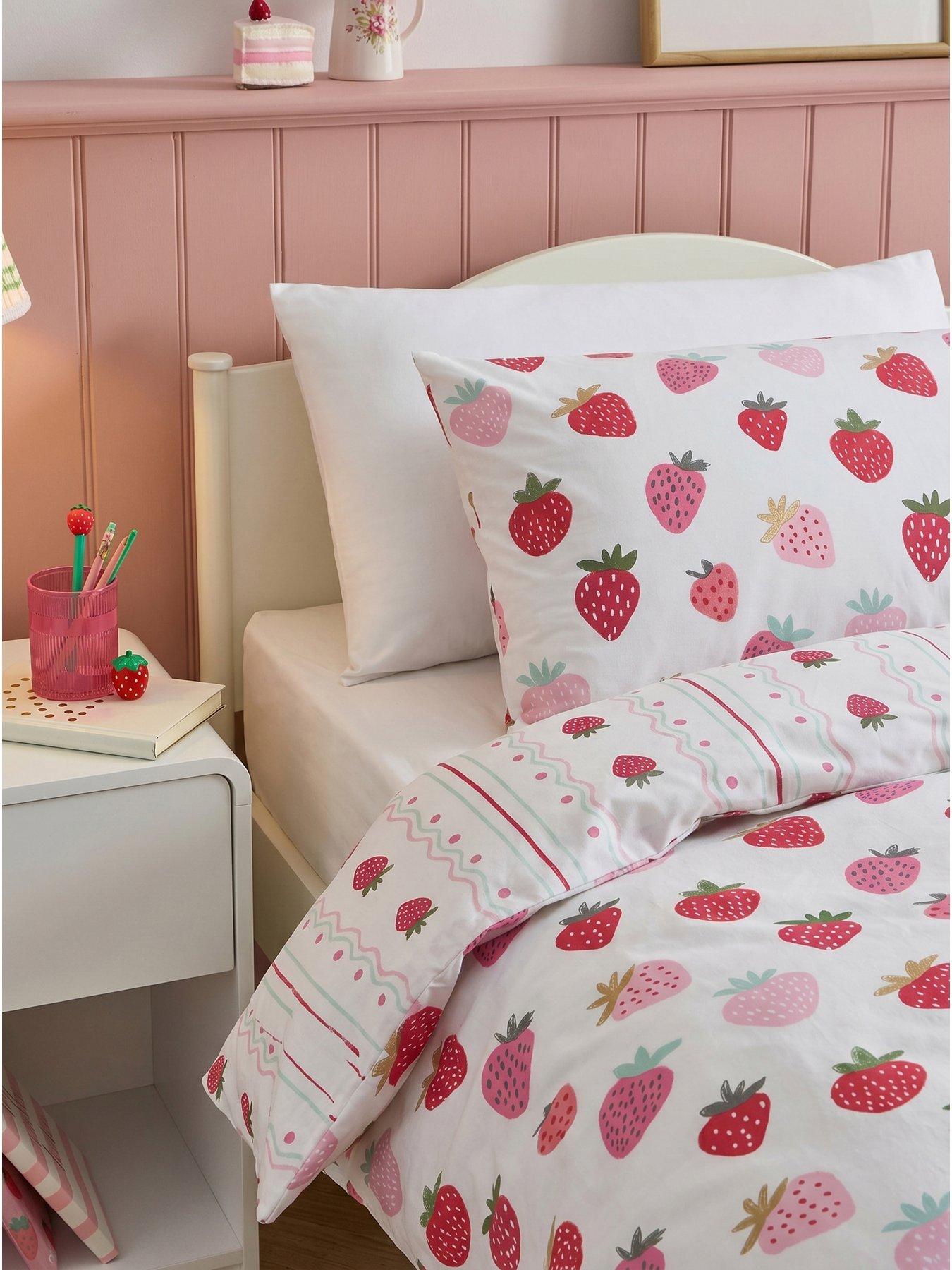 Image 5 of 7 of The Very Collection Strawberry Print Duvet Set