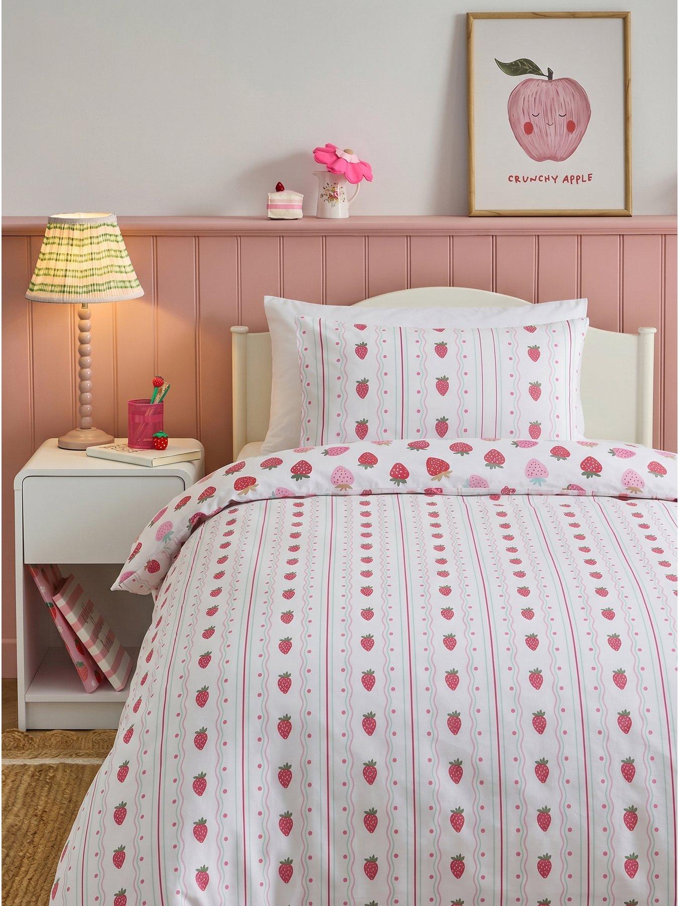 Image 6 of 7 of The Very Collection Strawberry Print Duvet Set