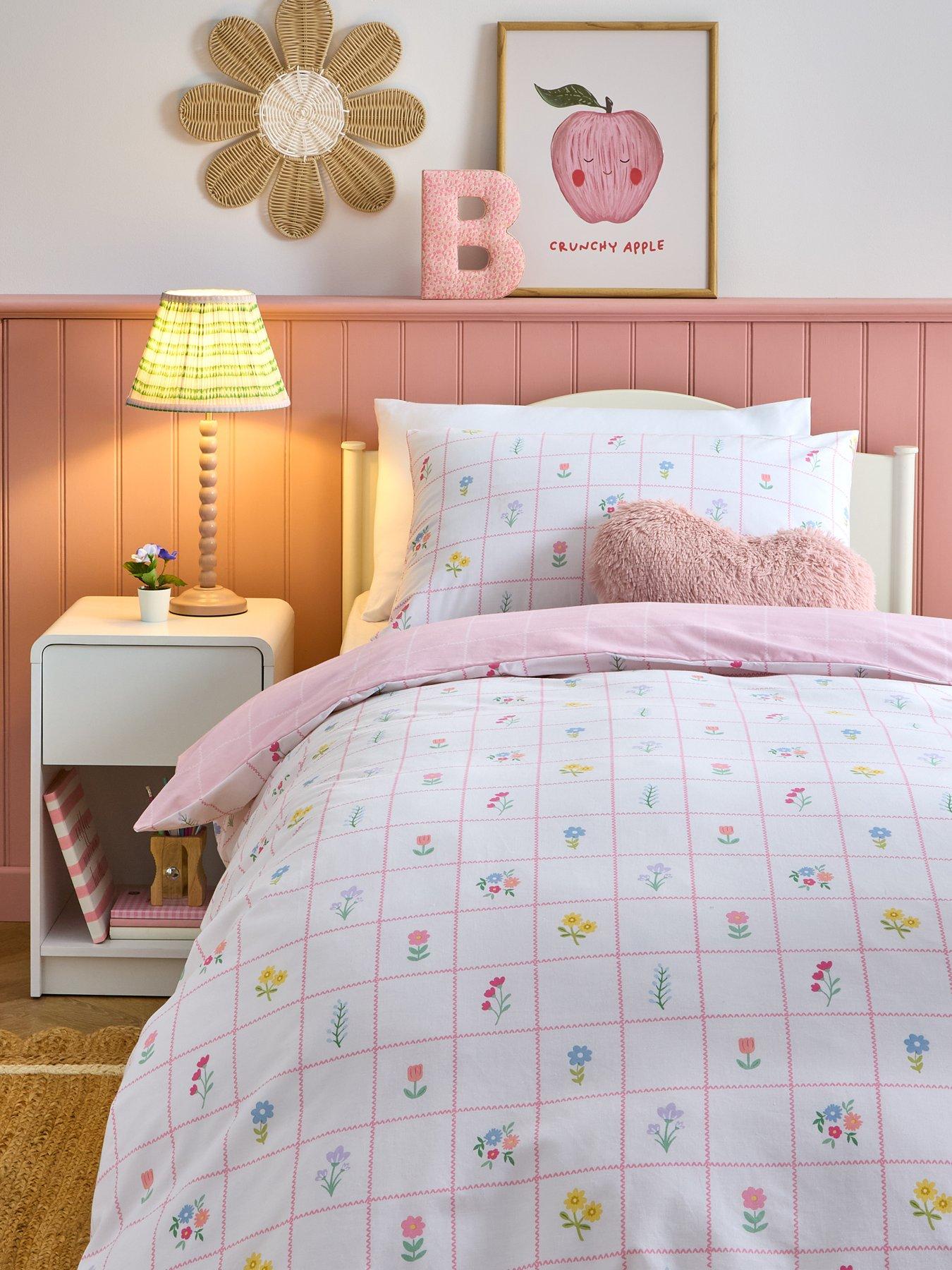 The Very Collection Floral Grid Print Duvet Set