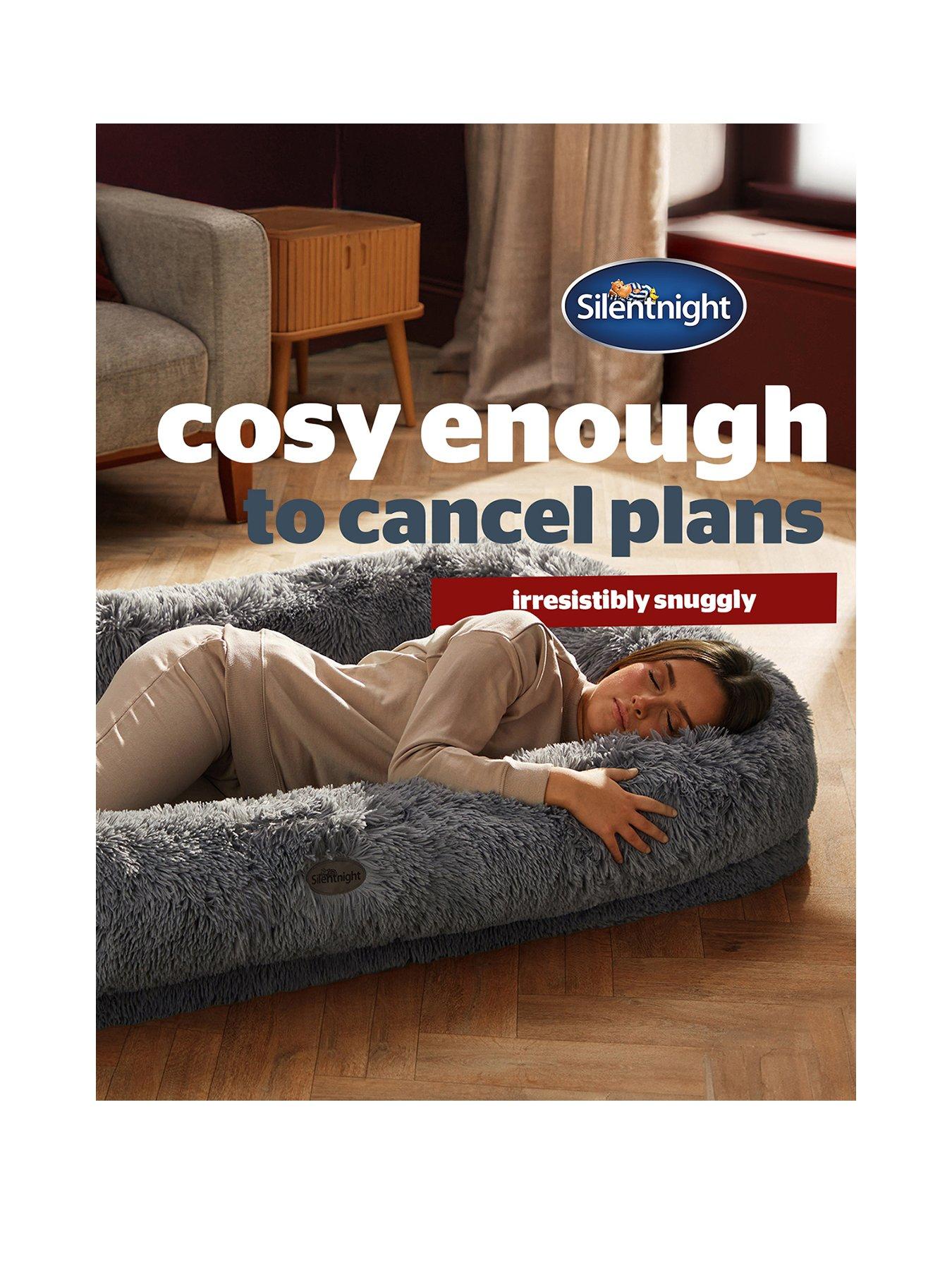  image of silentnight-snugglepod-human-pet-bed-grey