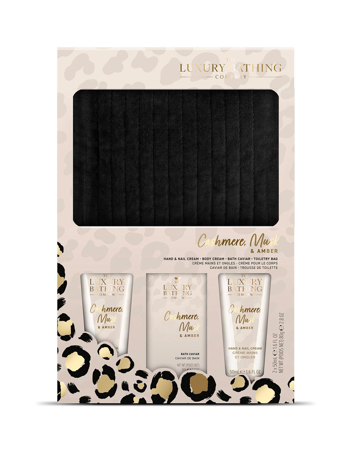 The Luxury Bathing Company Calm & Comfort Velvet Pouch Set - Cashmere, Amber & Musk