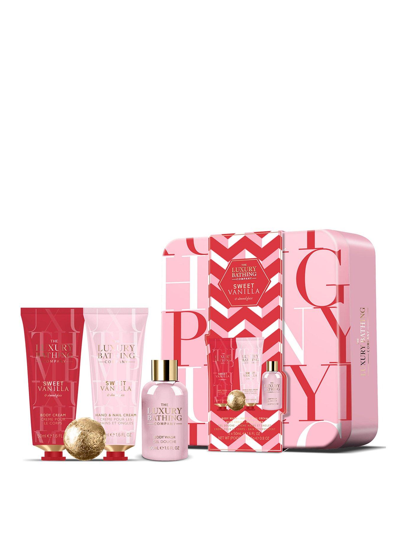 The Luxury Bathing Company Relax & Unwind Tin Set - Sweet Vanilla & Almond Glaze