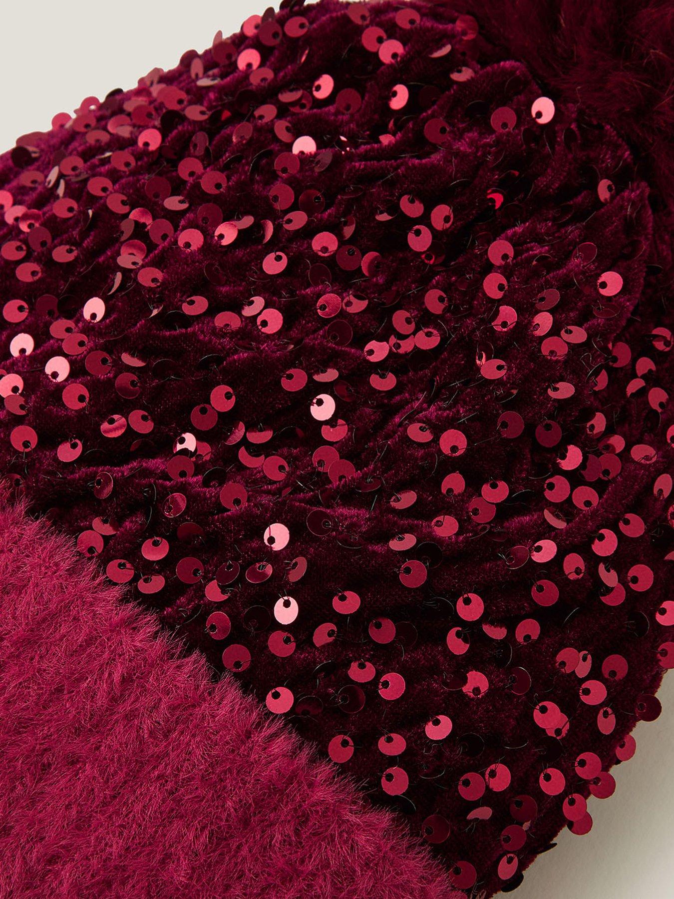  image of monsoon-girls-sequin-hat-red