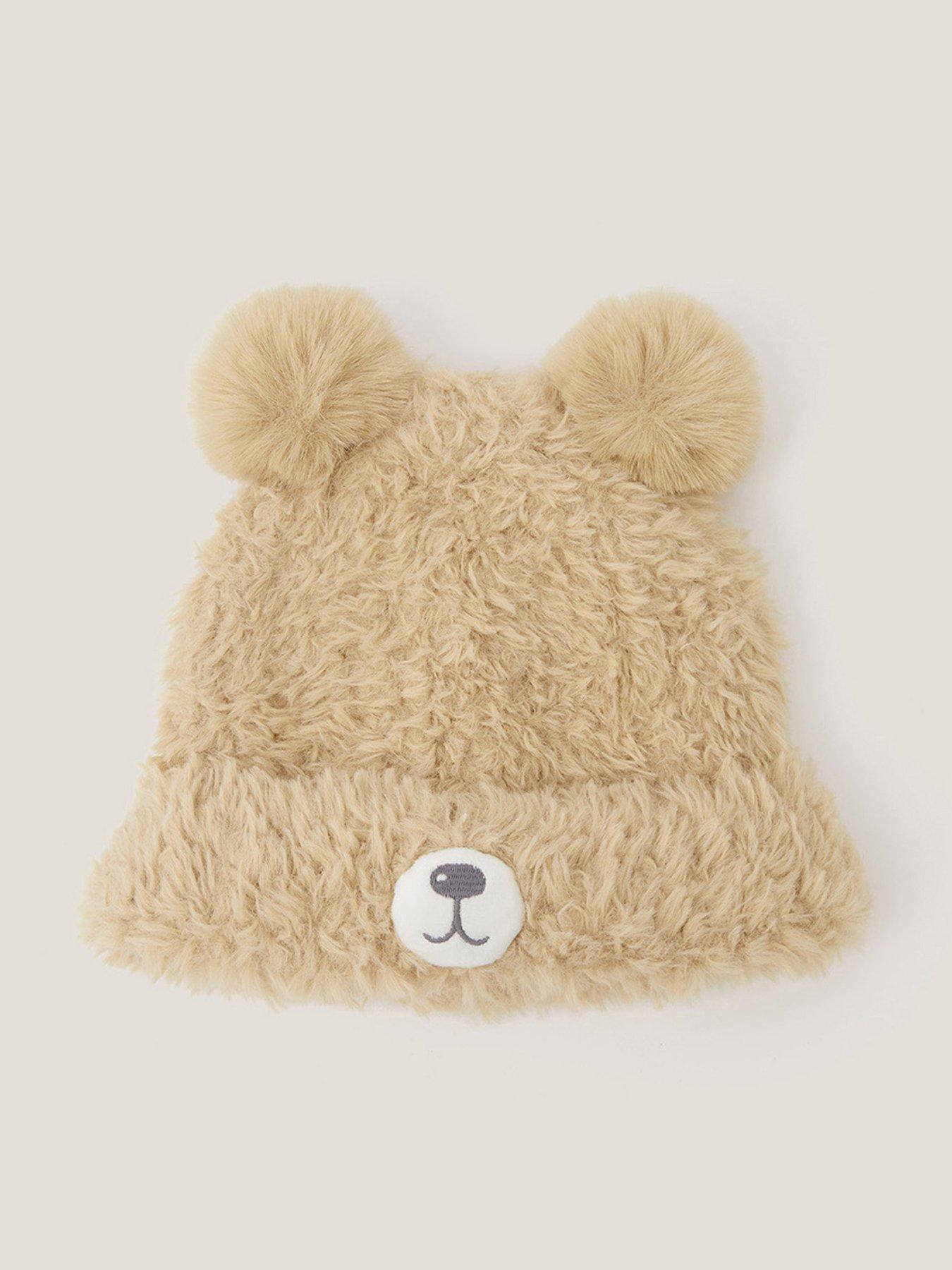Monsoon Kids Unisex Fluffy Teddy Hat - Brown