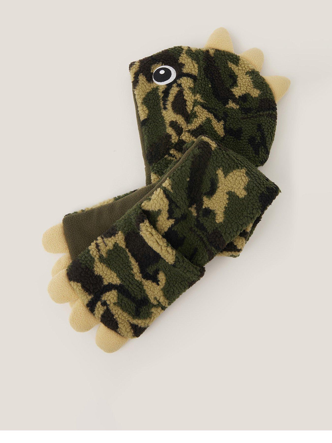 Image 1 of 2 of Monsoon Boys Camo Borg 3-in-1 Hat Scarf - Multi