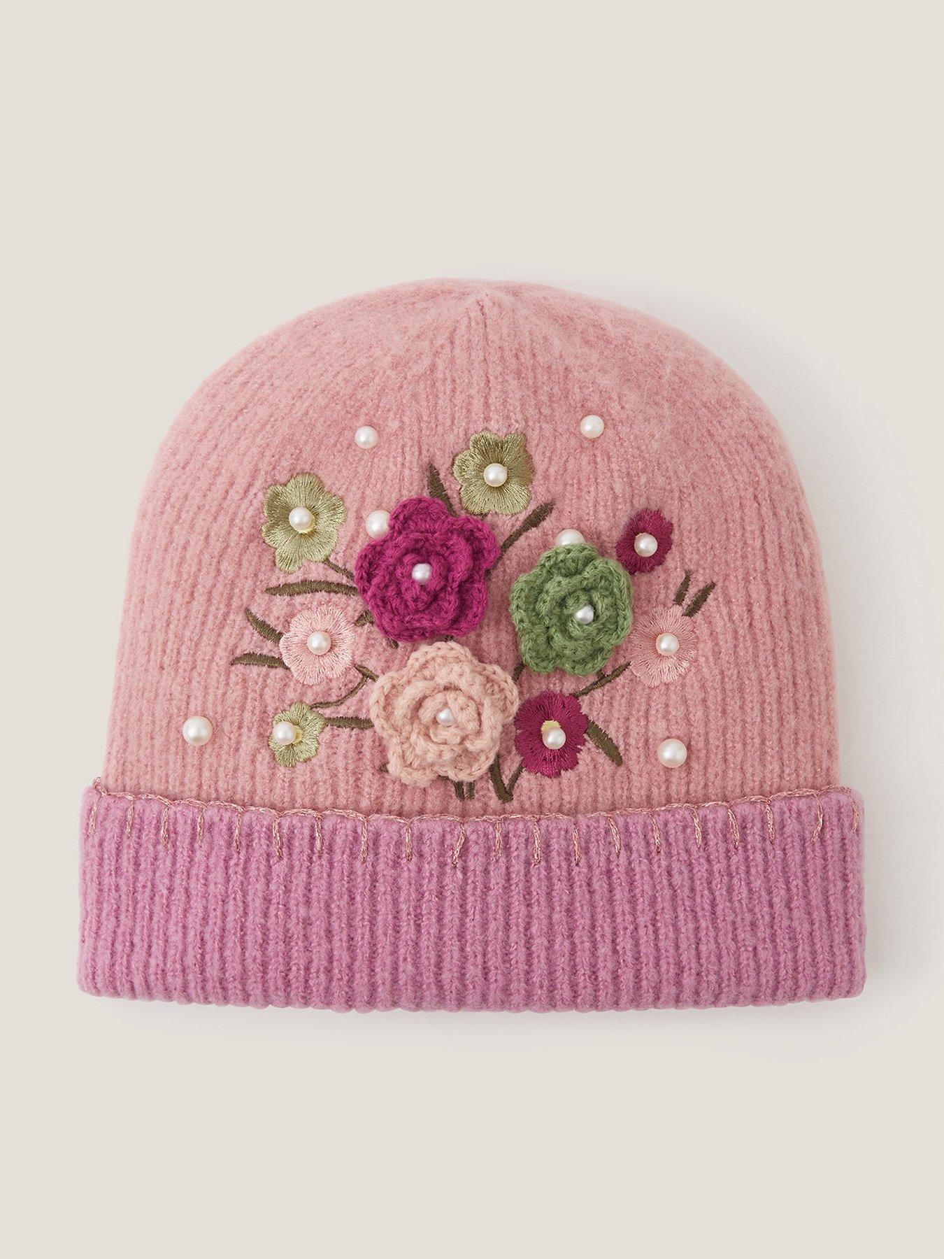 Monsoon Girls Craft Flower Hat - Pink