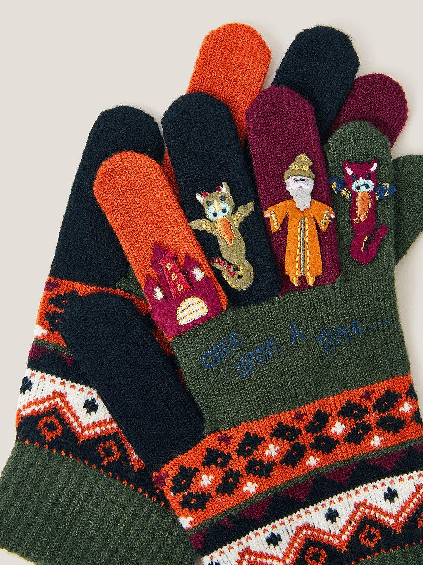 Image 2 of 2 of Monsoon Boys Dragon Novelty Gloves - Multi