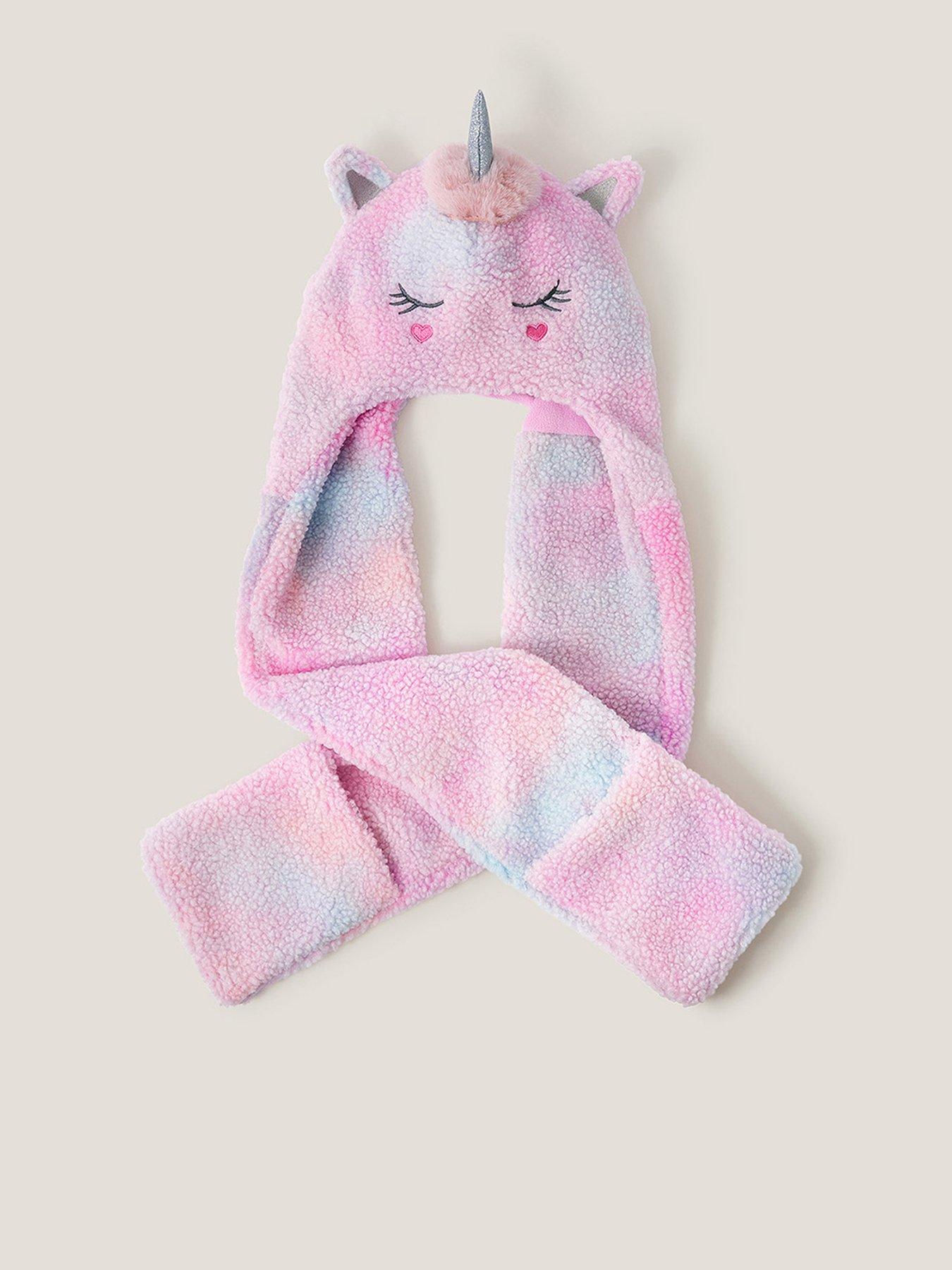 undefined Girls Marble Unicorn Hat Scarf - Multi