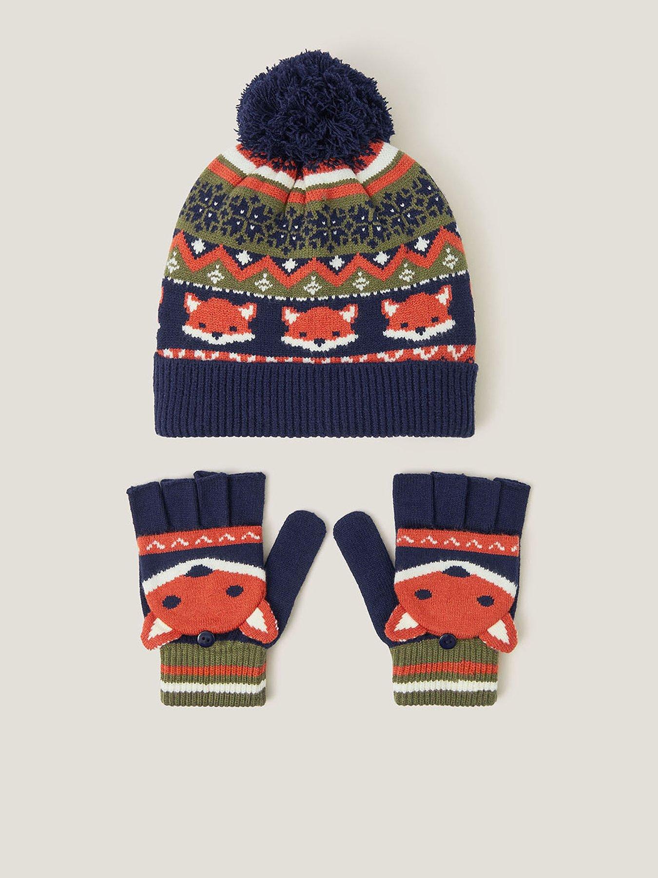 Monsoon Boys Fox Novelty Glove And Hat Set - Multi
