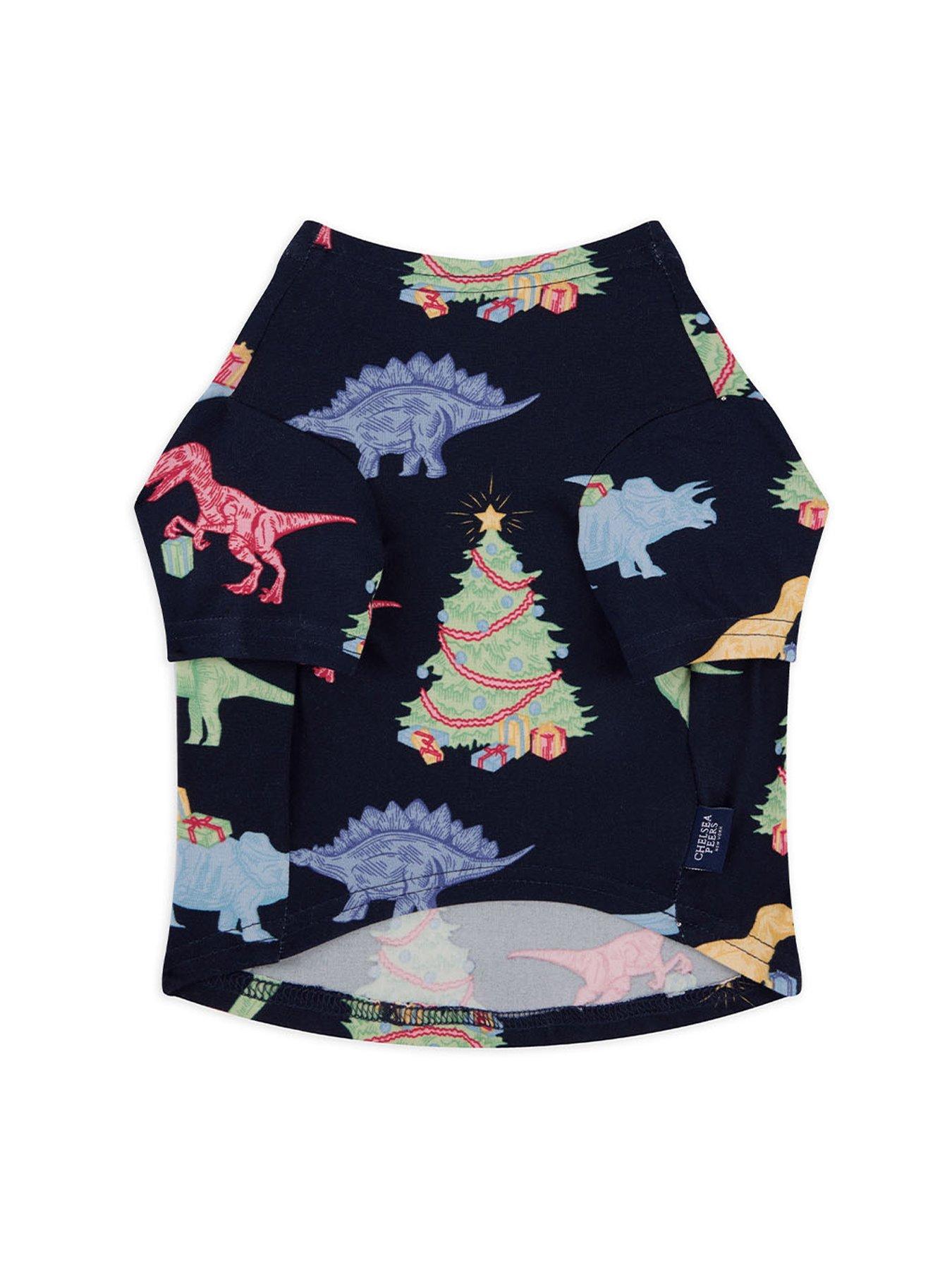Image 3 of 4 of CHELSEA PEERS Xmas Dinos Pet Christmas Pyjamas - Navy