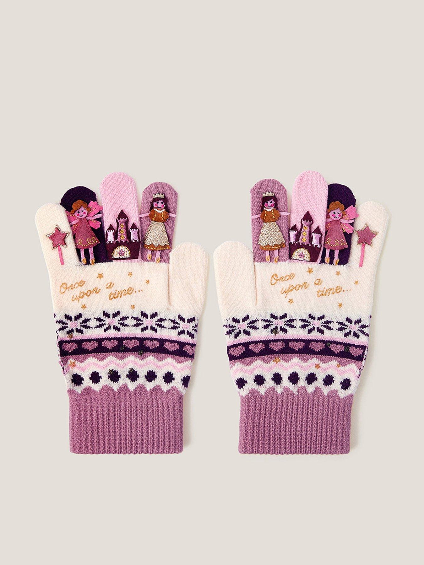 undefined Girls Princess Novelty Gloves - Pink