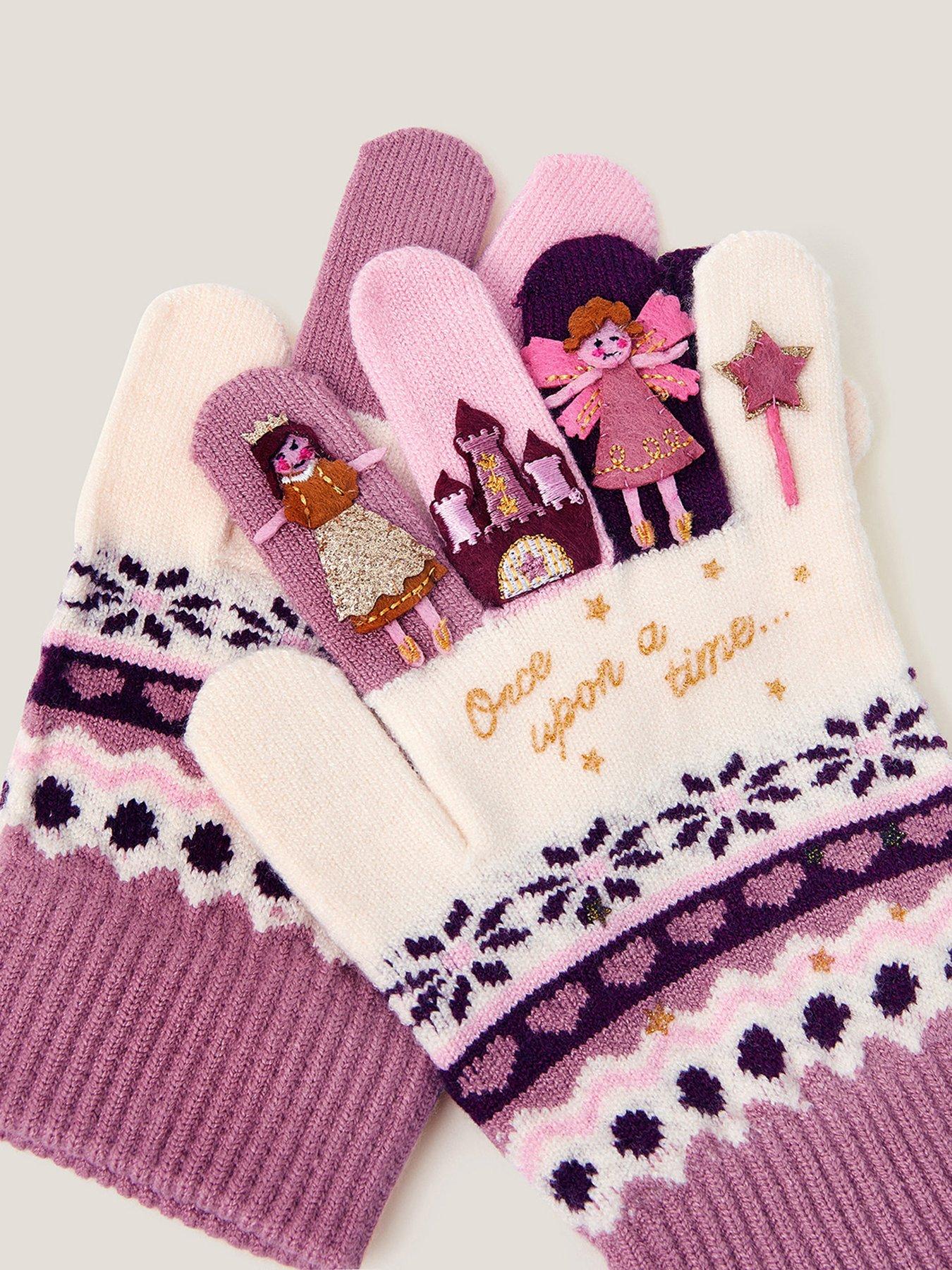Image 2 of 2 of Monsoon Girls Princess Novelty Gloves - Pink