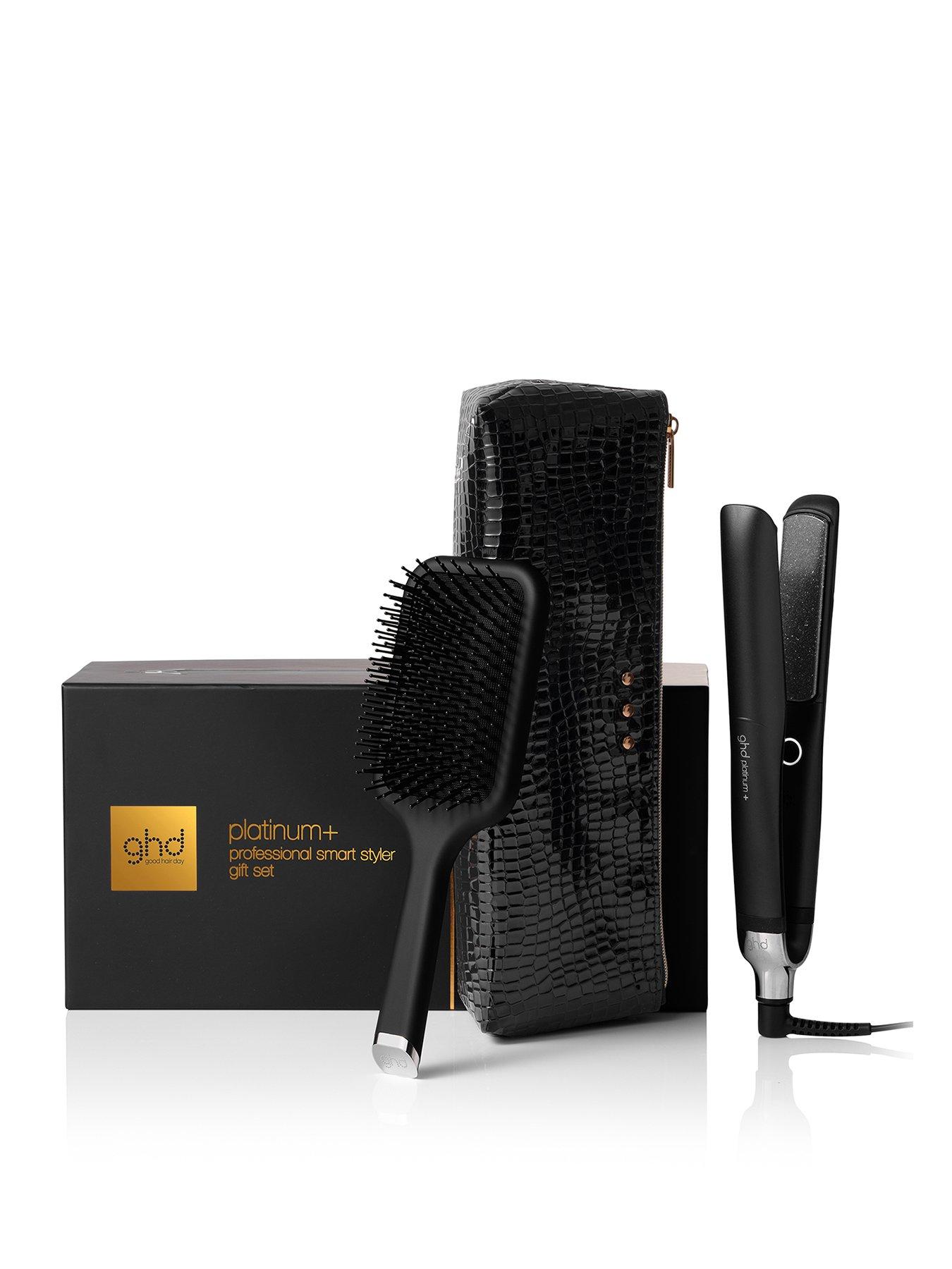 Image 1 of 6 of ghd Platinum+ Styler gift set with paddle brush and styler bag