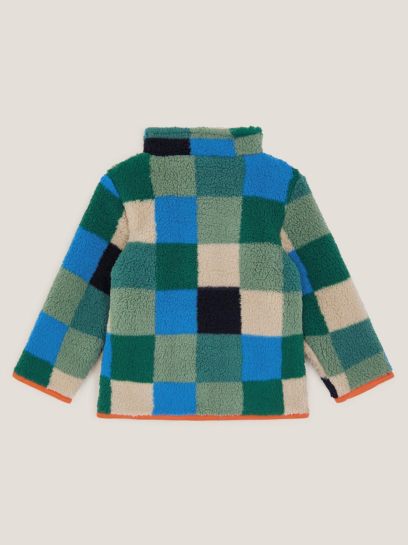 Image 2 of 3 of Monsoon Boys Fleece Zip Through Bomber Jacket - Multi