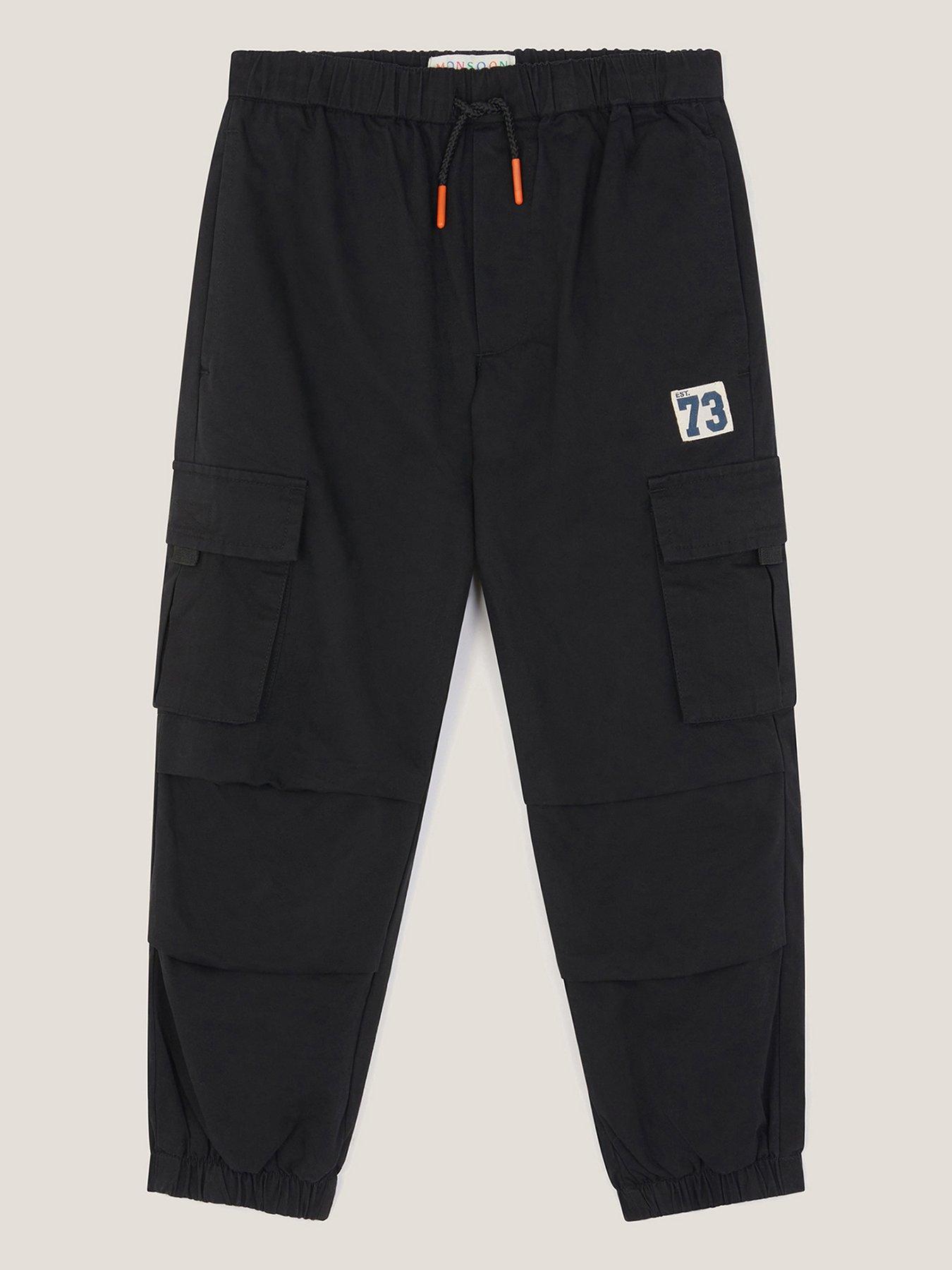 undefined Boys Lined Cargo Trousers - Black